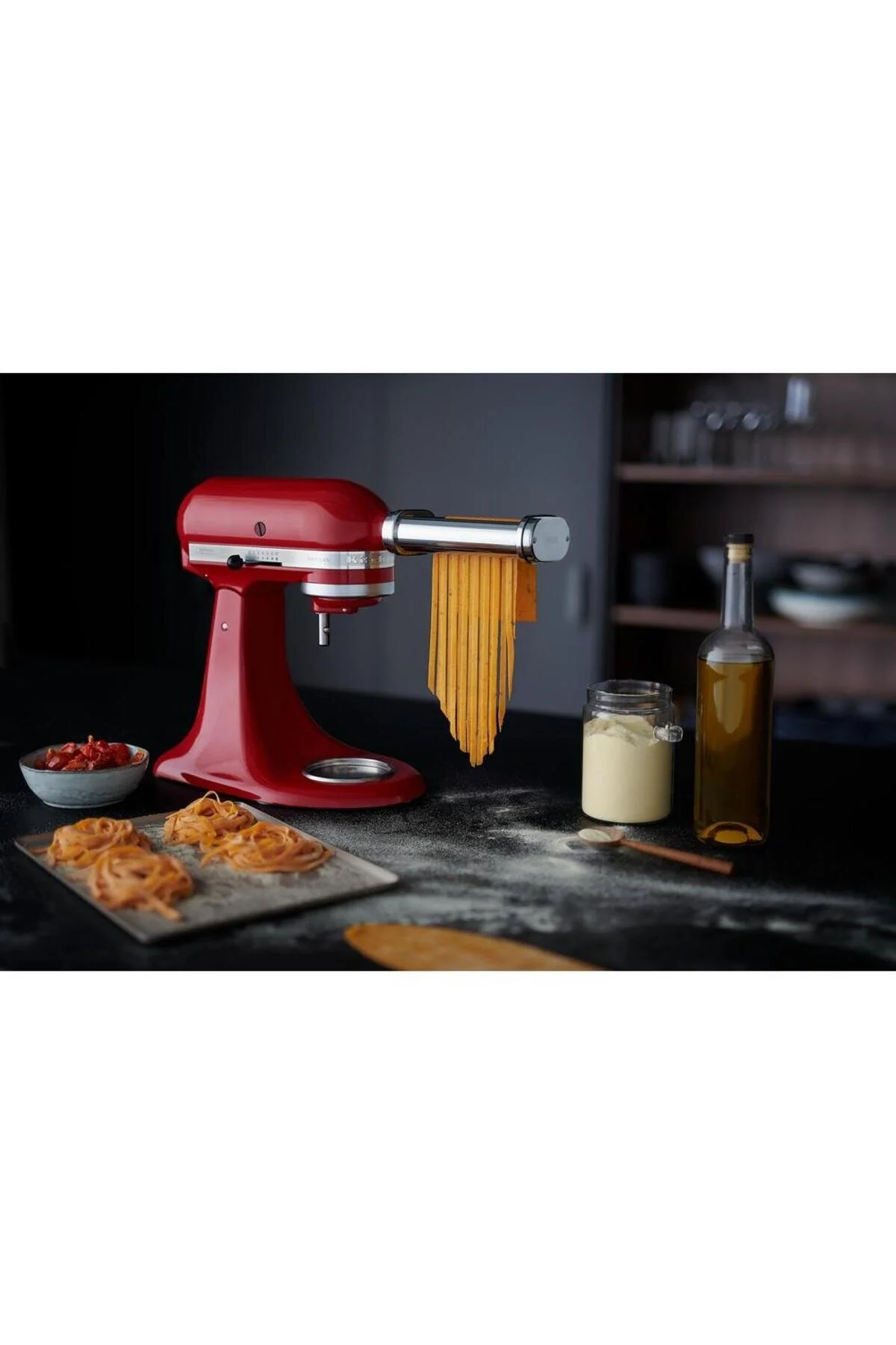 میکسر و ست نقرهای 5Ksmpra 3 قطعه سیم کشی خمیر لوازم جانبی برش ماکارونی Kitchenaid