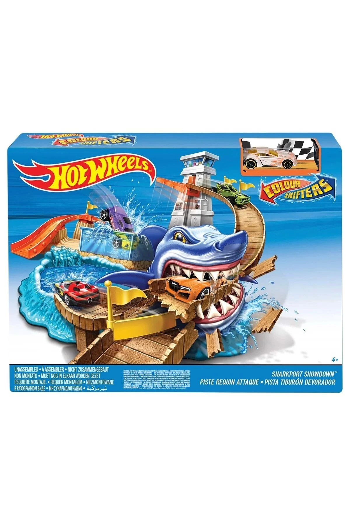 ماشین اسباب بازی BGK04 وسایل نقلیه تغییر رنگ ست SHARKY HOT WHEELS