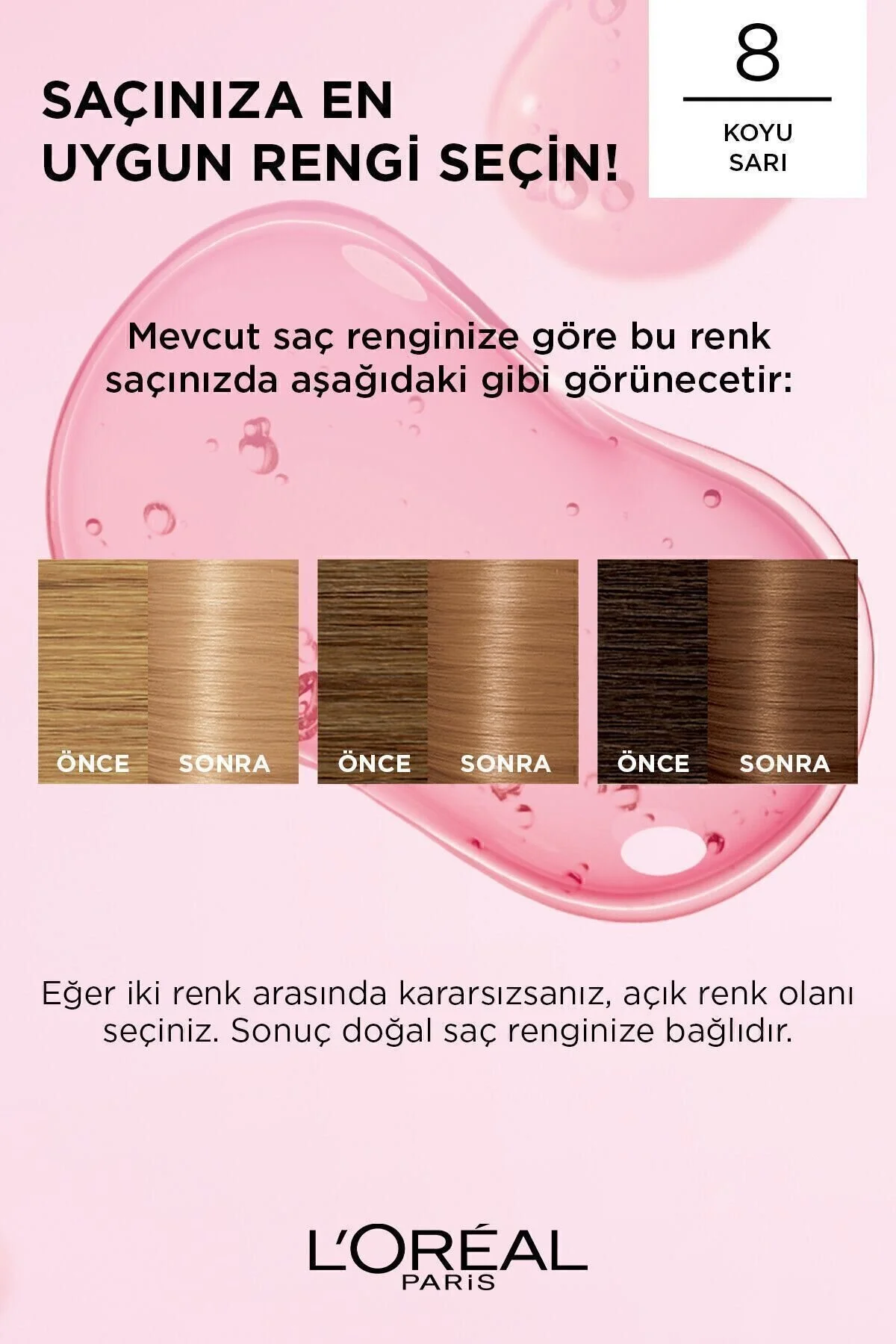 L'Oreal Paris رنگ مو کرم 100% پوشش موهای سفید Excellence رنگ بلوند تیره شماره ۸