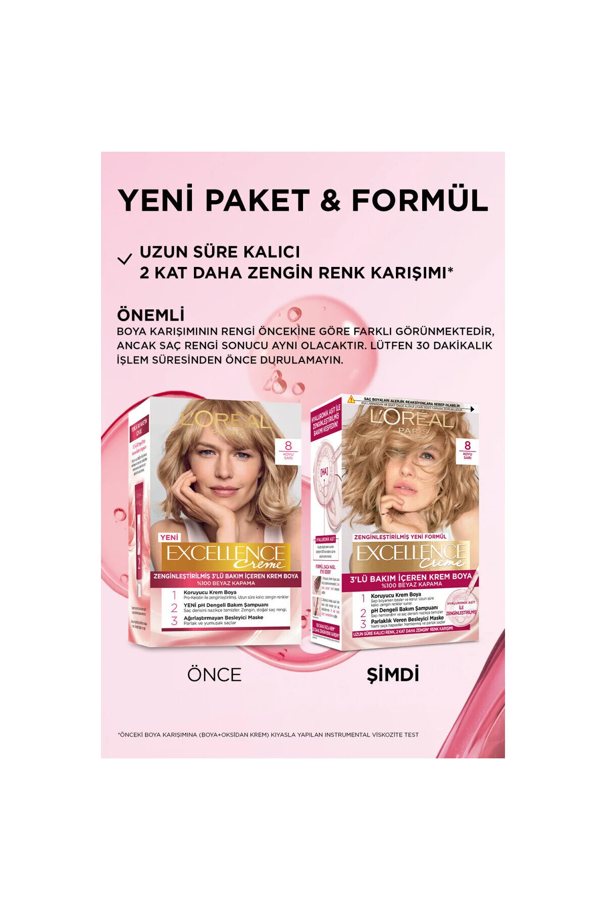 L'Oreal Paris رنگ مو کرم 100% پوشش موهای سفید Excellence رنگ بلوند تیره شماره ۸