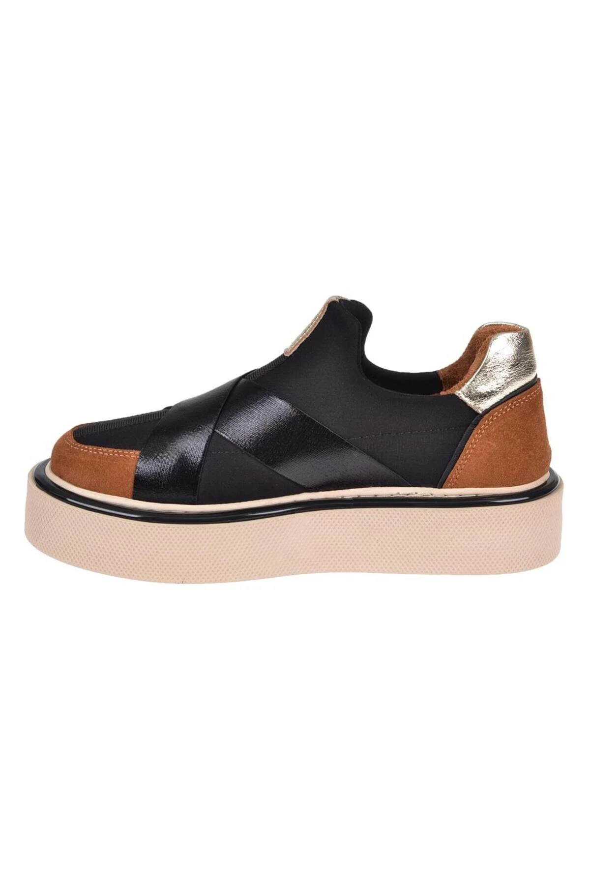 کفش کژوال روزانه مشکی زنانه LYCRA در چرمی واقعی PLM 34123 TABA سیاه پولمن pullman