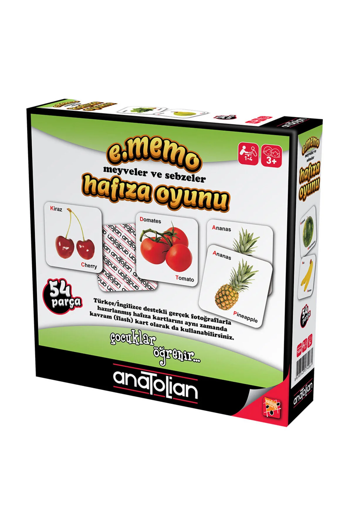 اسباب بازی های آموزشی میوه و سبزیجات 54 قطعه حافظه 7406 پازل اورجینال Anatolian Puzzle