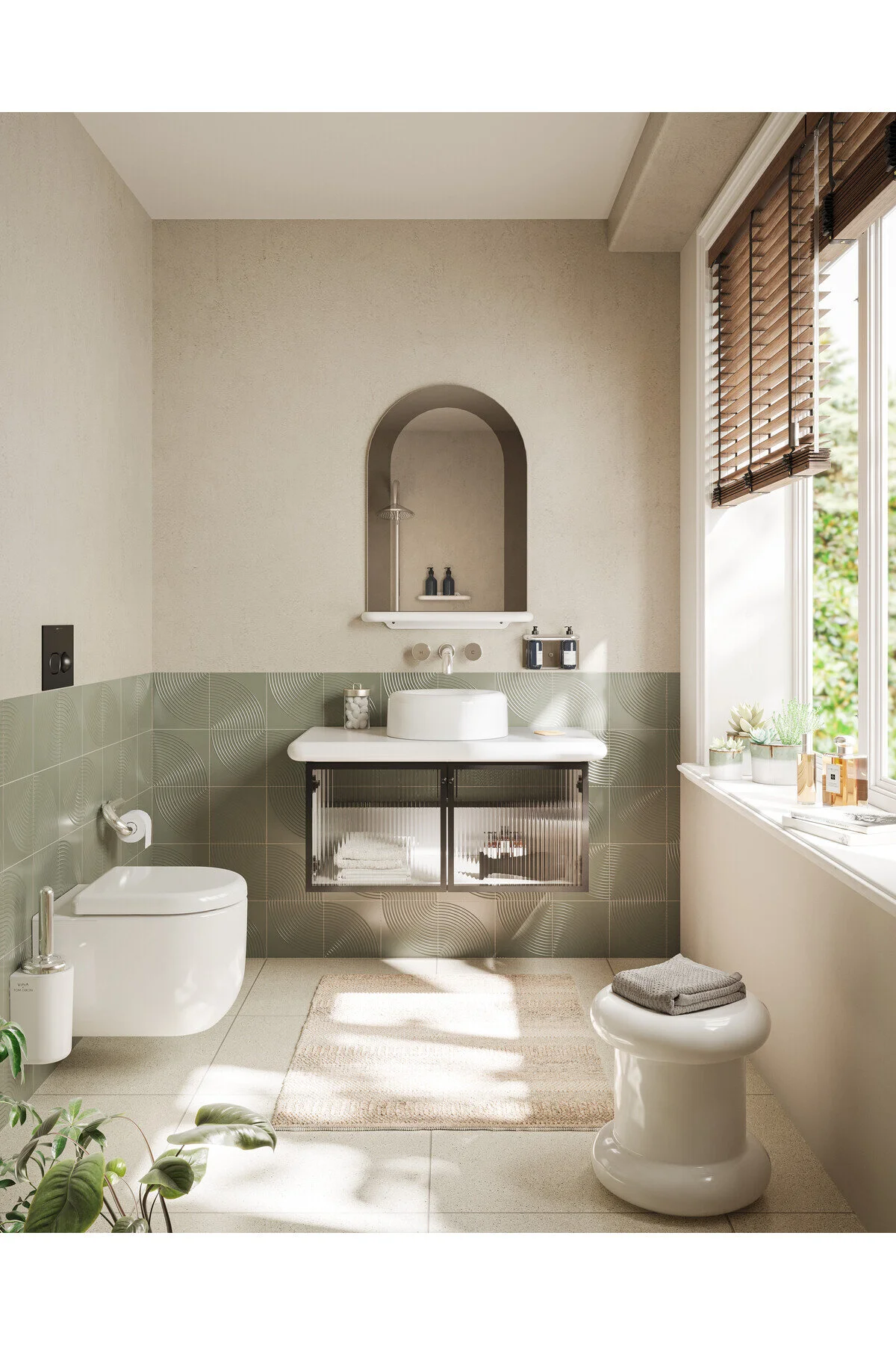 نظم‌دهنده حمام کانتر سرامیکی مایع 7310B403 1828 100 سانتی متر سفید VitrA