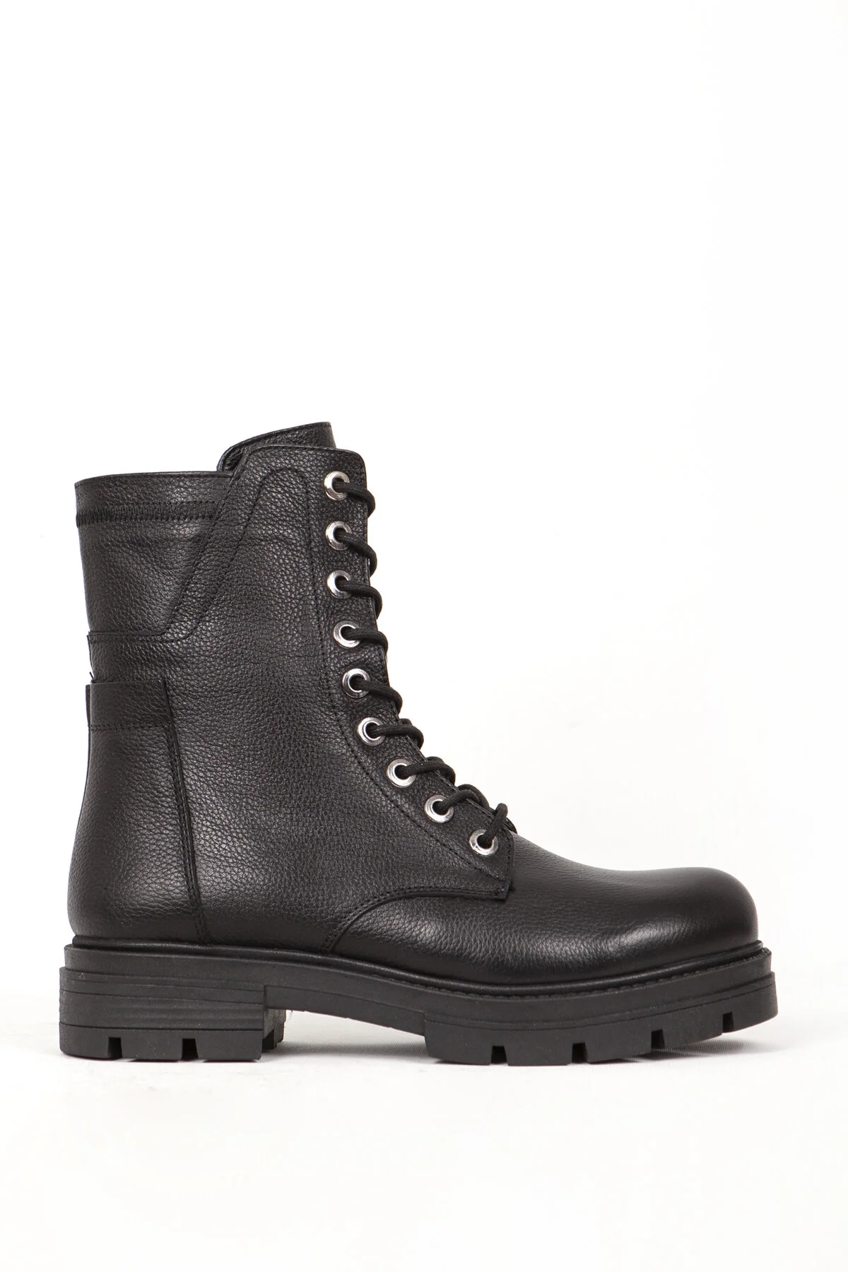بوت مشکی زنانه بوت روزانه با خانمها فاقد چرم واقعی BLAIN ZIPPER BR 66286 سیاه دری کلاب Dericlub