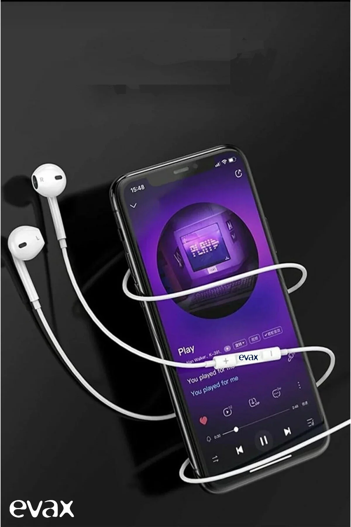 هدفون سیمی داخل گوش هدست S24 ULTRA FE PLUS S23 S22 S21 S20 سازگار نوع C با میکروفون EVAX