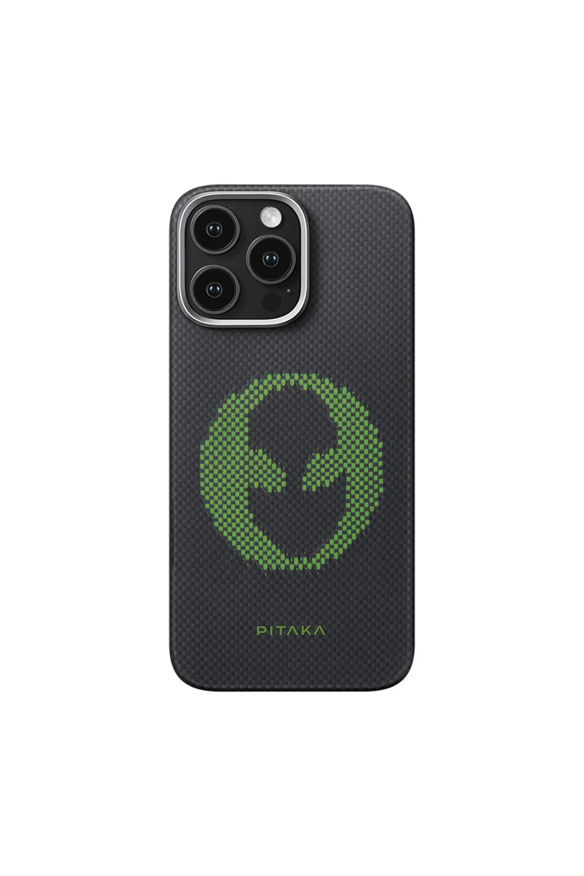 کاور و قاب IPHONE 16 PRO MAX CASE MAGSAFELI LUMINTEX TECHNOLOGY PHOSPHORUS FIBER PITAKA ARIES ALIEN PITAKA