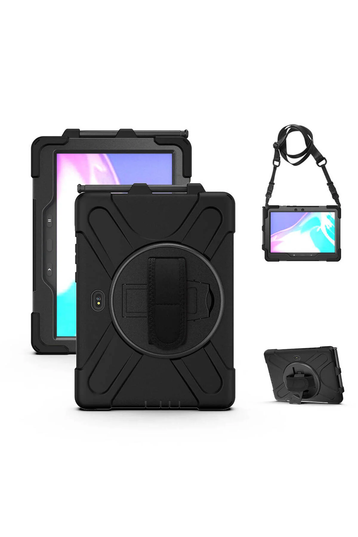کاور تبلت GALAXY TAB ACTIVE PRO 10.1 ZORE DEFENDER SILICONE مشکی Alan Tech