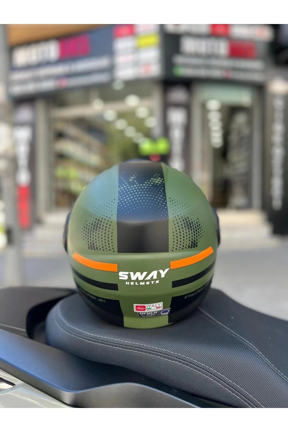 کلاه کاسکت موتورسیکلت سبز ایمنی نیمه موتور سیکلت Sw 737 ارتش اس وی Sway