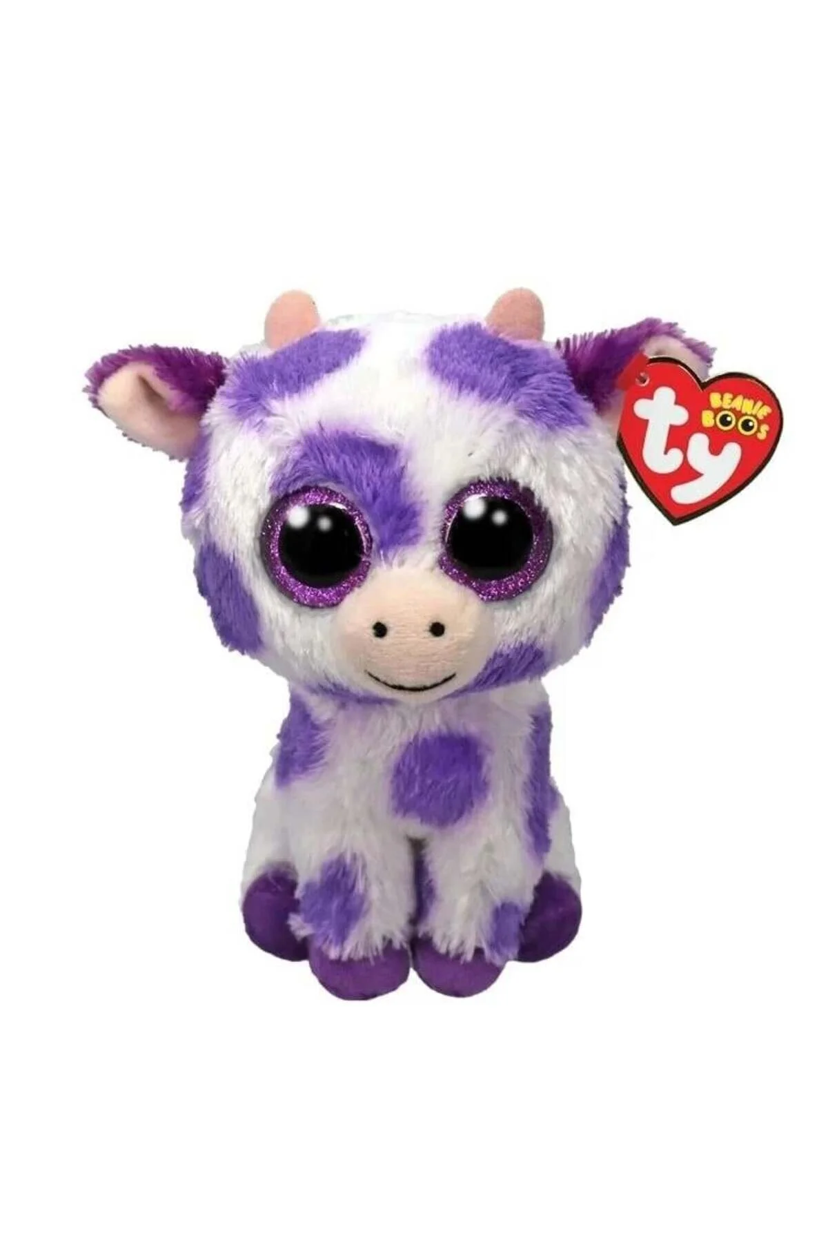 اسباب بازی های پشمی BEANIE BOOS ETHEL PURPLE خالدار گاو 15 سانتی متری 150079TY37345 Genel Markalar