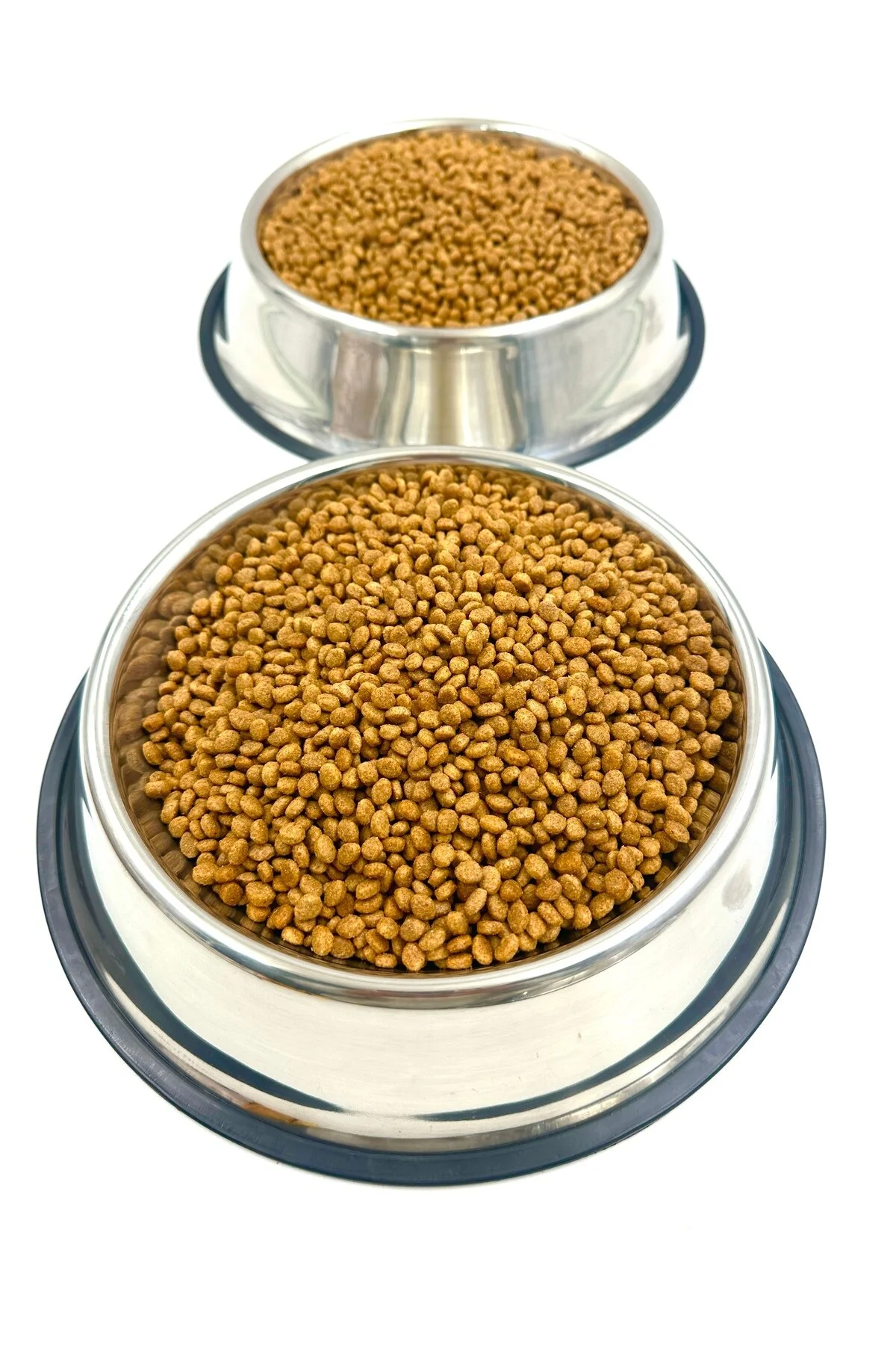 ظرف آب و غذای گربه سگ فلزی 2 نیتس بزرگ استیل کشویی کت 30 سانتی متر  Tasma Market