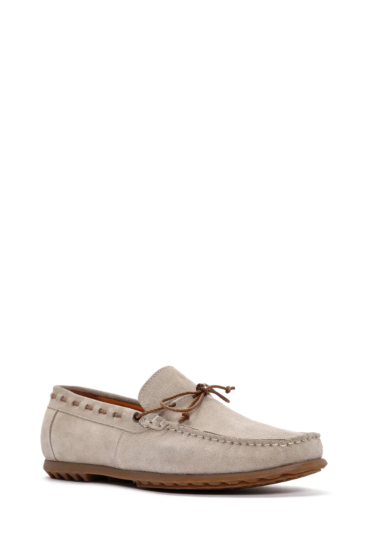 کفش مردانه چرم جیر بژ Loafer Casual دریمود Derimod