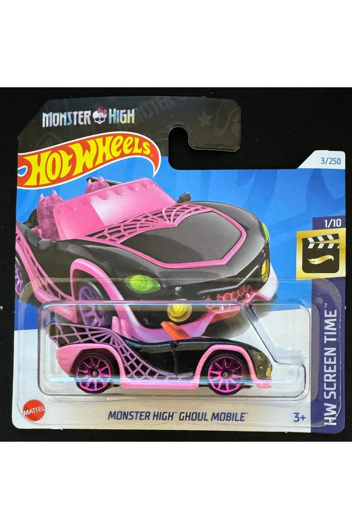 ماشین اسباب بازی MONSTER HIGH GHOUL HTC80 SINGLE CARS HOT WHEELS