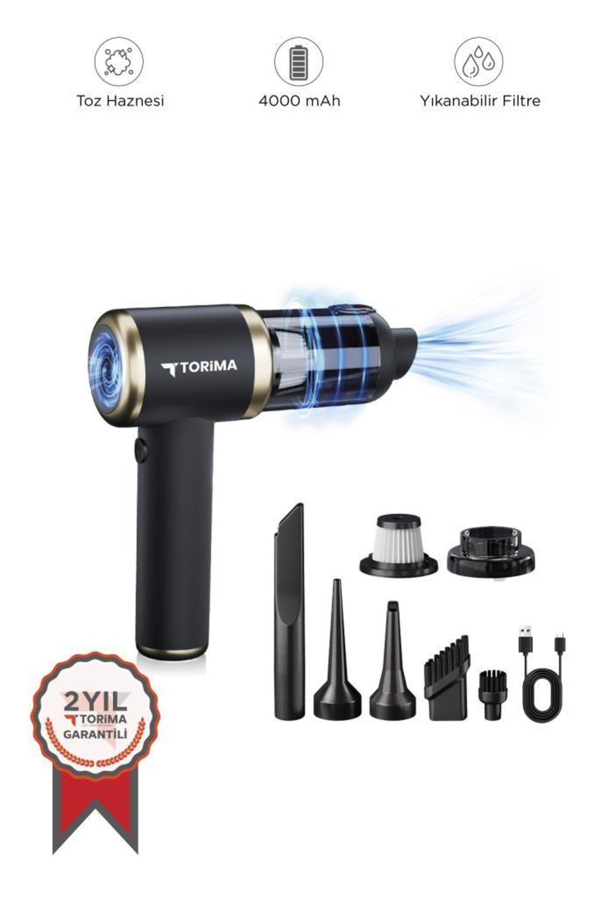 جاروبرقی داخل خودرو LT 132 MINI جارو برقی شارژی چند منظوره دستی Torima - Torima - جاروبرقی داخل خودرو