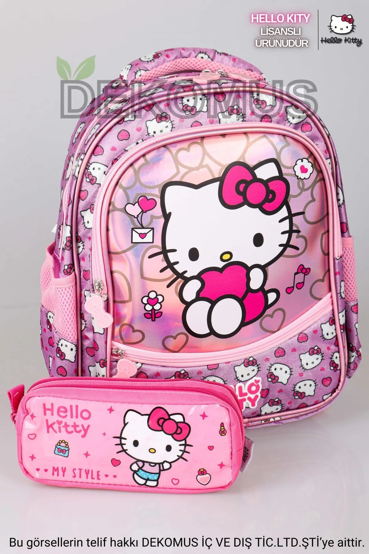 کیف مدرسه مردانه و زنانه فصل جدید دارای مجوز در جهان گلدان های جهانی مجموعه مداد Hello Kitty