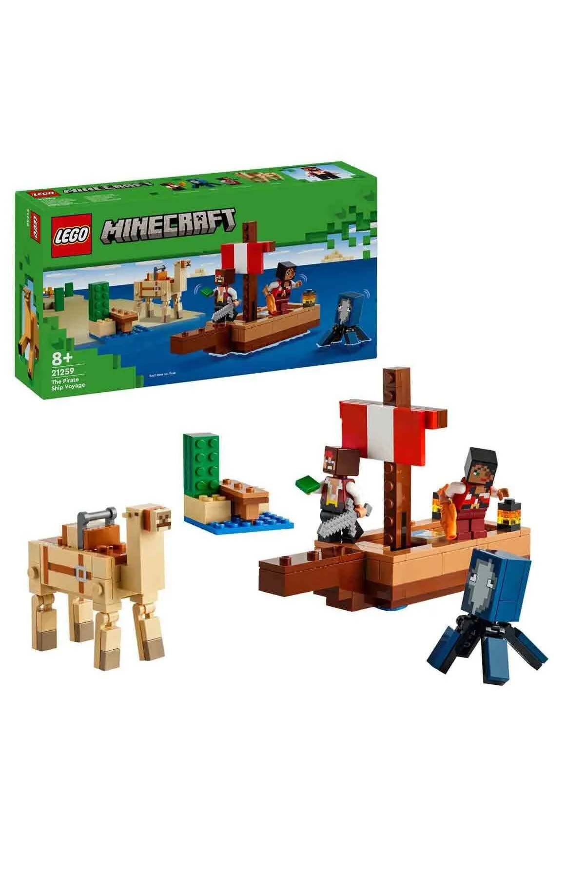 لگو و اسباب بازی های ساخت محور MINECRA F T PIRATE SHIP VOYAGE 21259 – کودکان 8 سال بالاتر که عاشق ماجراجویی هستند از ترکیه LEGO