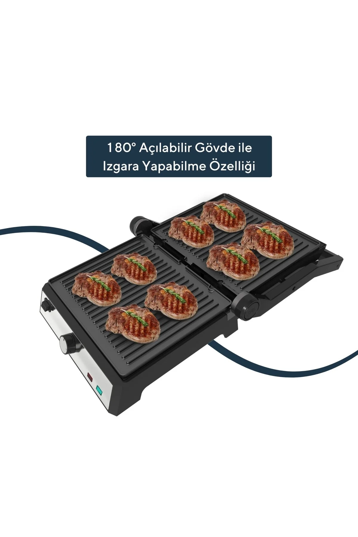 دستگاه ساندویچ و تست سفید گریل Toast Inox Grill Machine 2000W Ttm 05  KUMTEL
