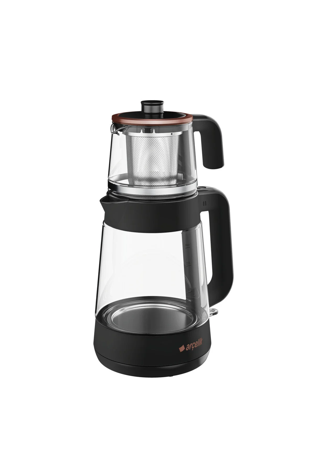 چای ساز CM 6964 S RECITAL BLACK 1900 W GLASS TEAPOT 898OSERI Arçelik