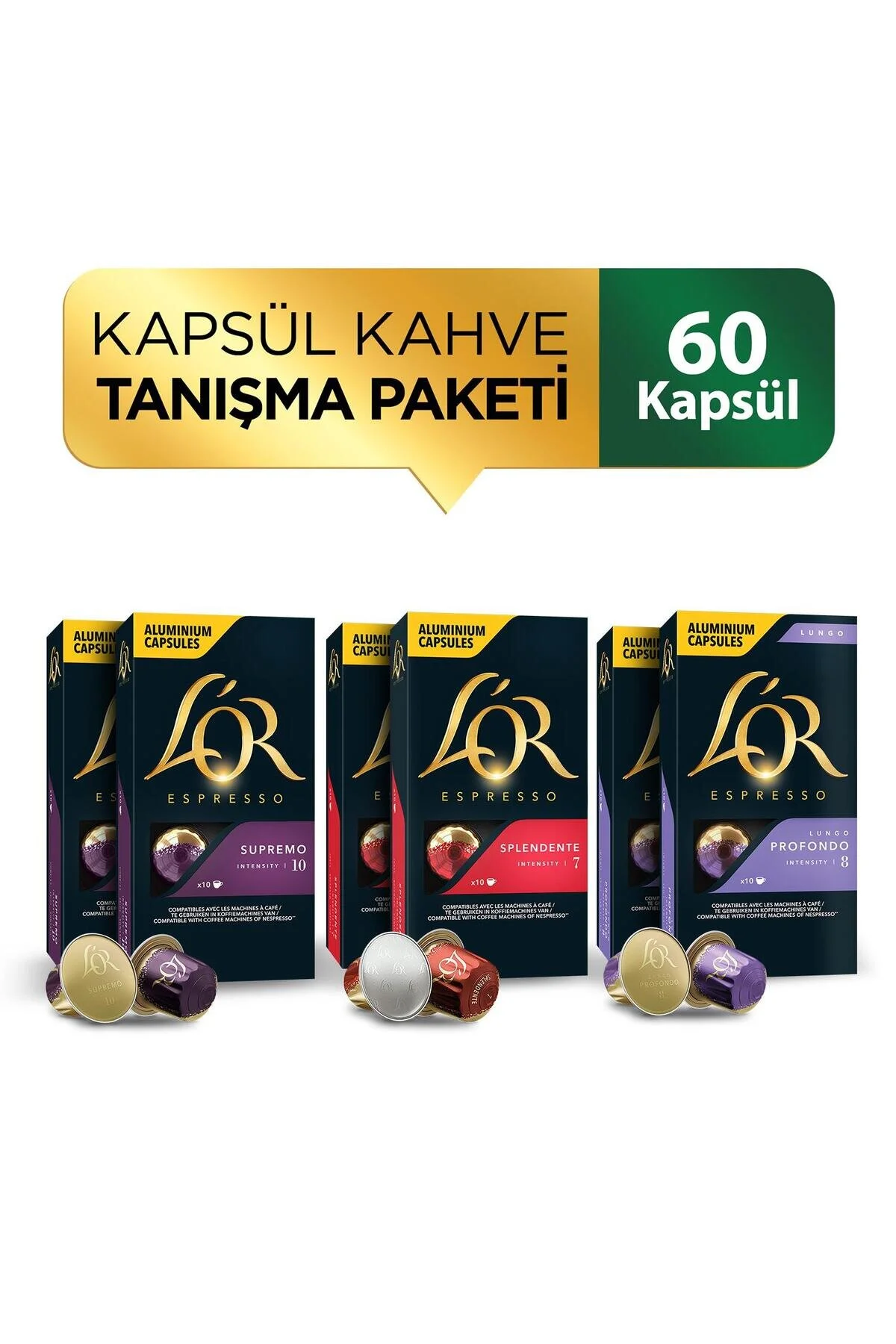 کپسول قهوه بسته مزیت سازگار NESPRESSO SUPREMO SPENDENTE LUNGO X 2 L'OR