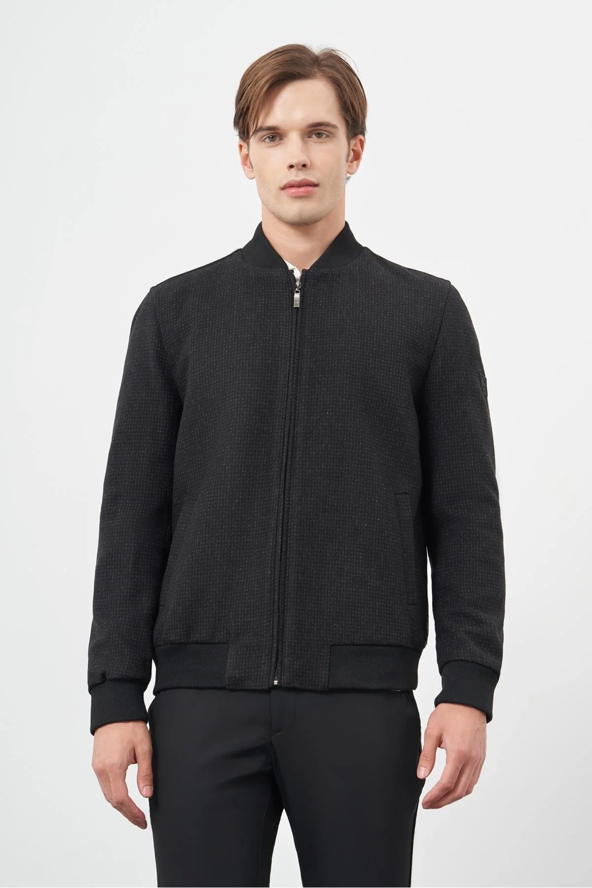 کاپشن مردانه SLOUGH PATTERNED COLLEGE NECK CLASS COMFORT FIT کلاسیک 1007245162 İmza