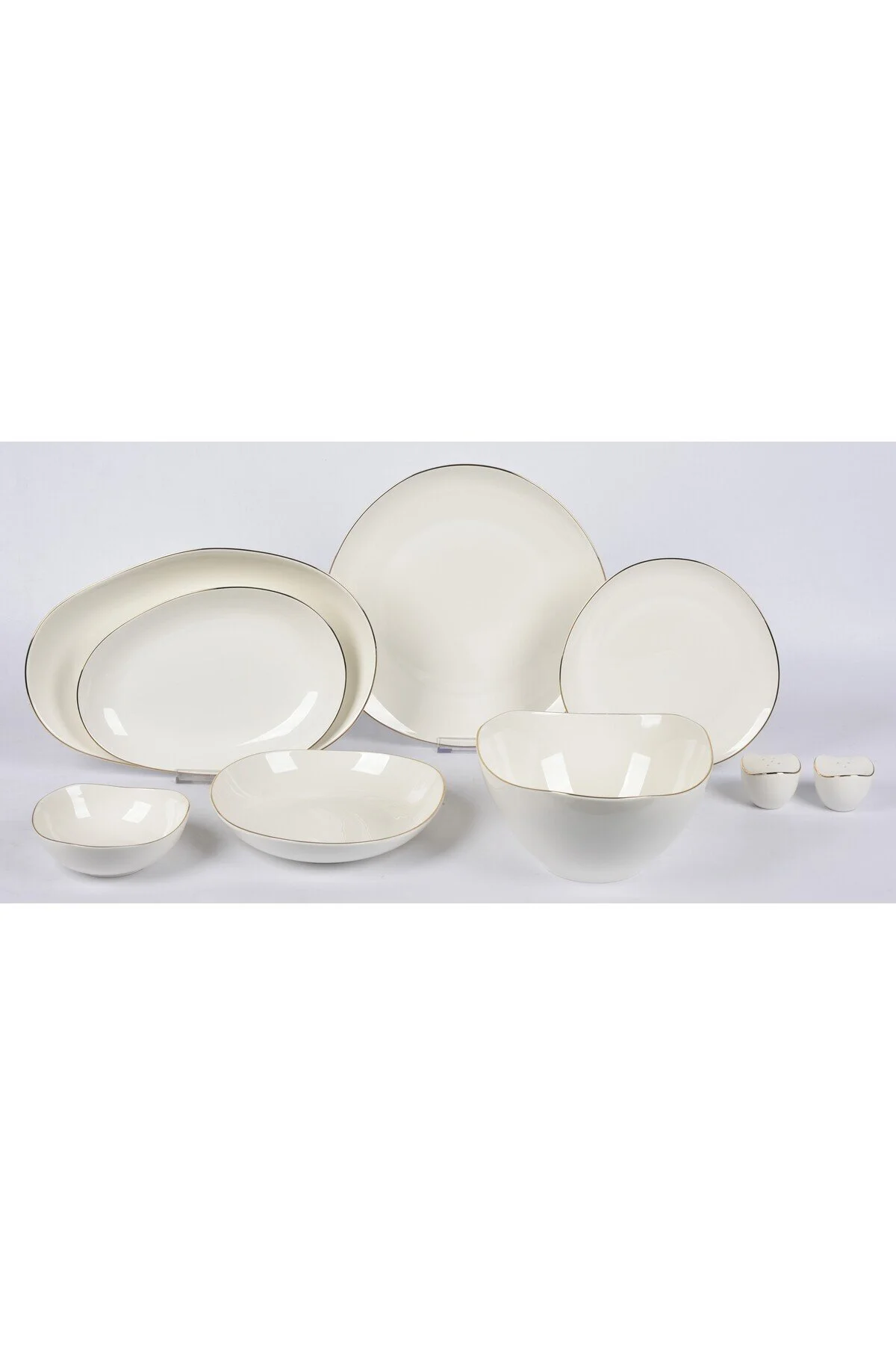 سرویس غذاخوری ست شام 30 تکه طلای چینی استخوانی جدید FK.119 Vitale