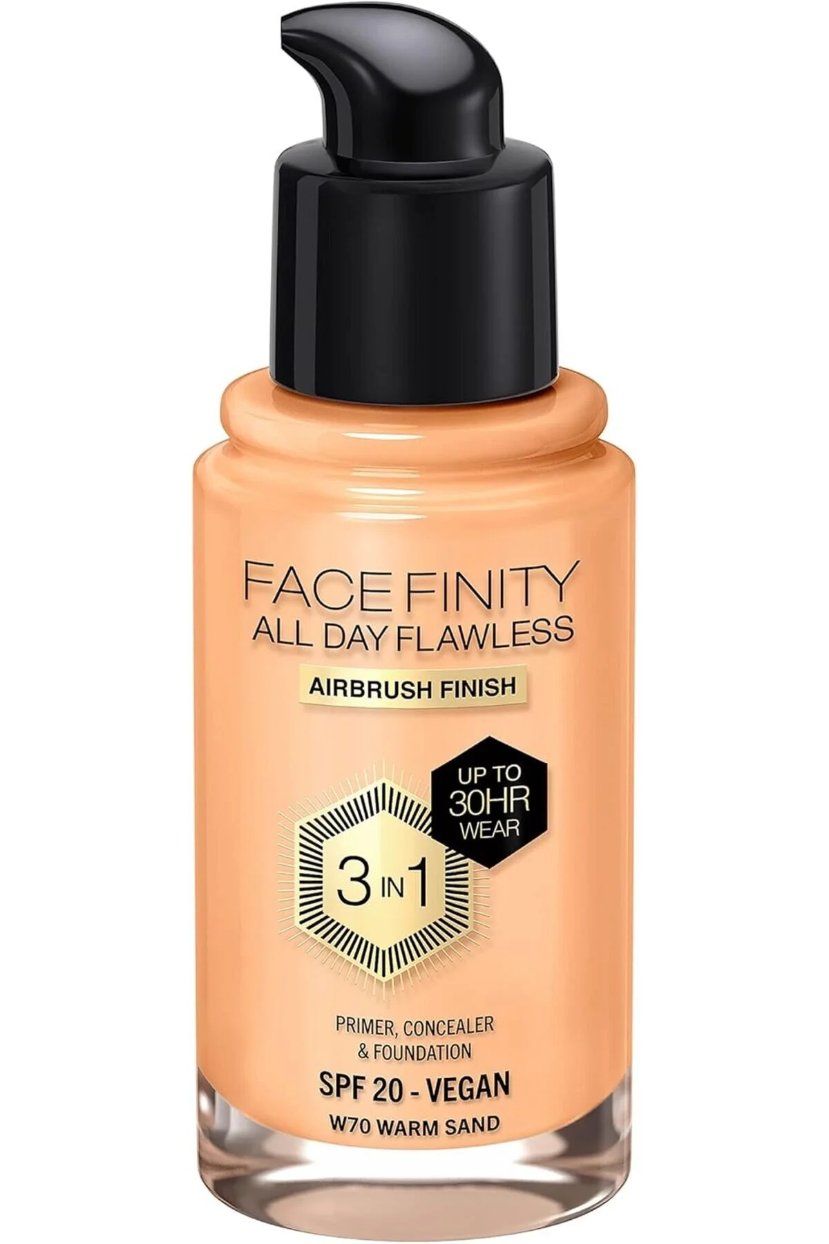 کرم پودر FACEFINITY ALL DAY FOUNDATION PERFECT W70 شن و ماسه داغ 30ML Max Factor