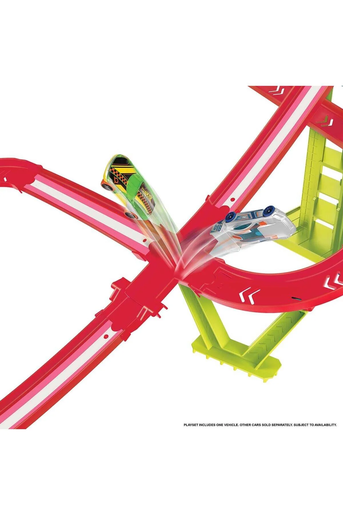 اسباب بازی های فیگور دیگر ست پیست هیجان انگیز مسابقه چندگانه TOY NEON RACES HPC07 HOT WHEELS