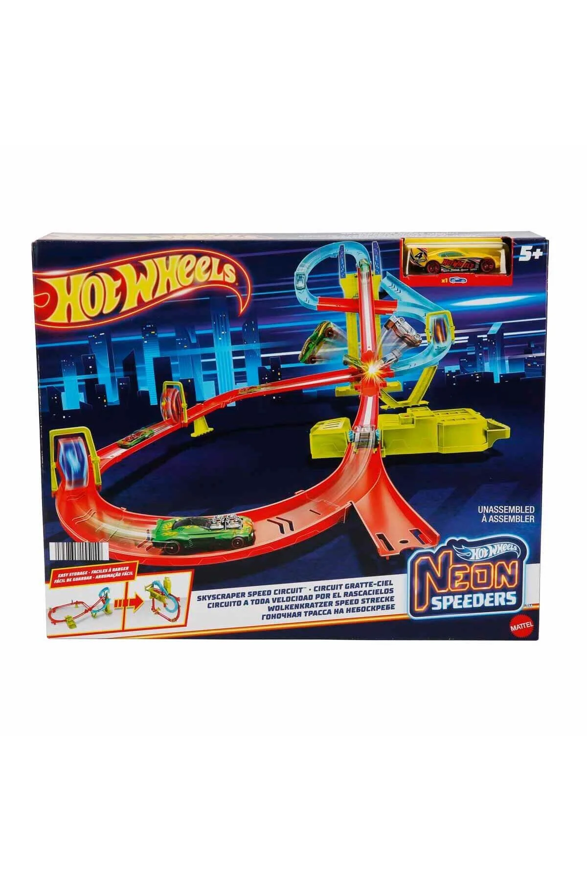 اسباب بازی های فیگور دیگر ست پیست هیجان انگیز مسابقه چندگانه TOY NEON RACES HPC07 HOT WHEELS