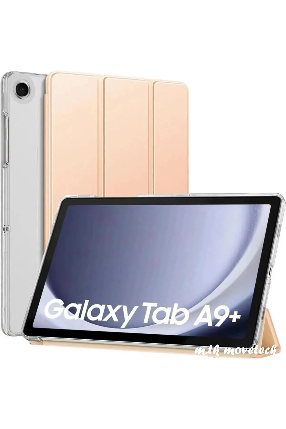 کاور تبلت قاب شفاف هوشمند سامسونگ GALAXY TAB A9 PLUS 11 اینچی با پایه حالت خواب SM X210 m.tk moveteck