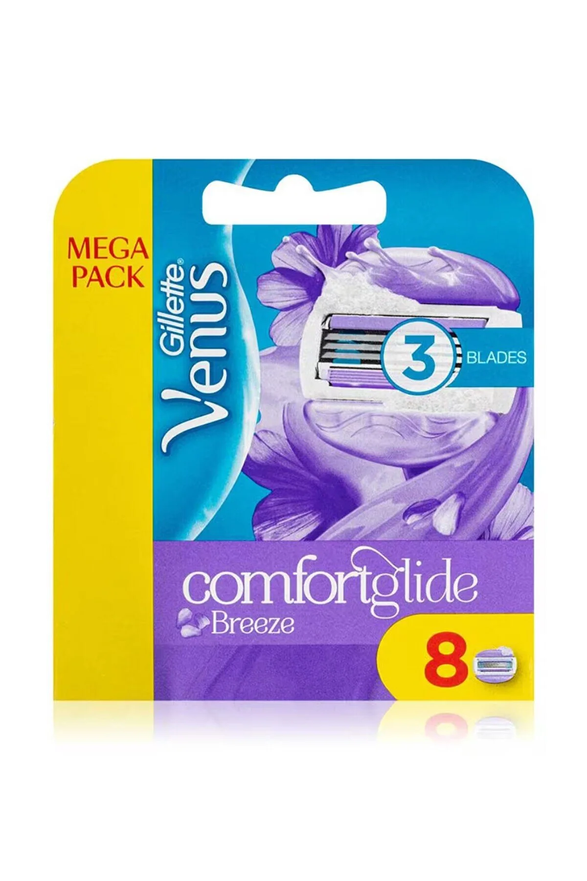 تیغ اصلاح زنانه ژیلت زهره چاشنی ترانسفولاید چاقو 8 ونوس اورجینال Gillette Venus