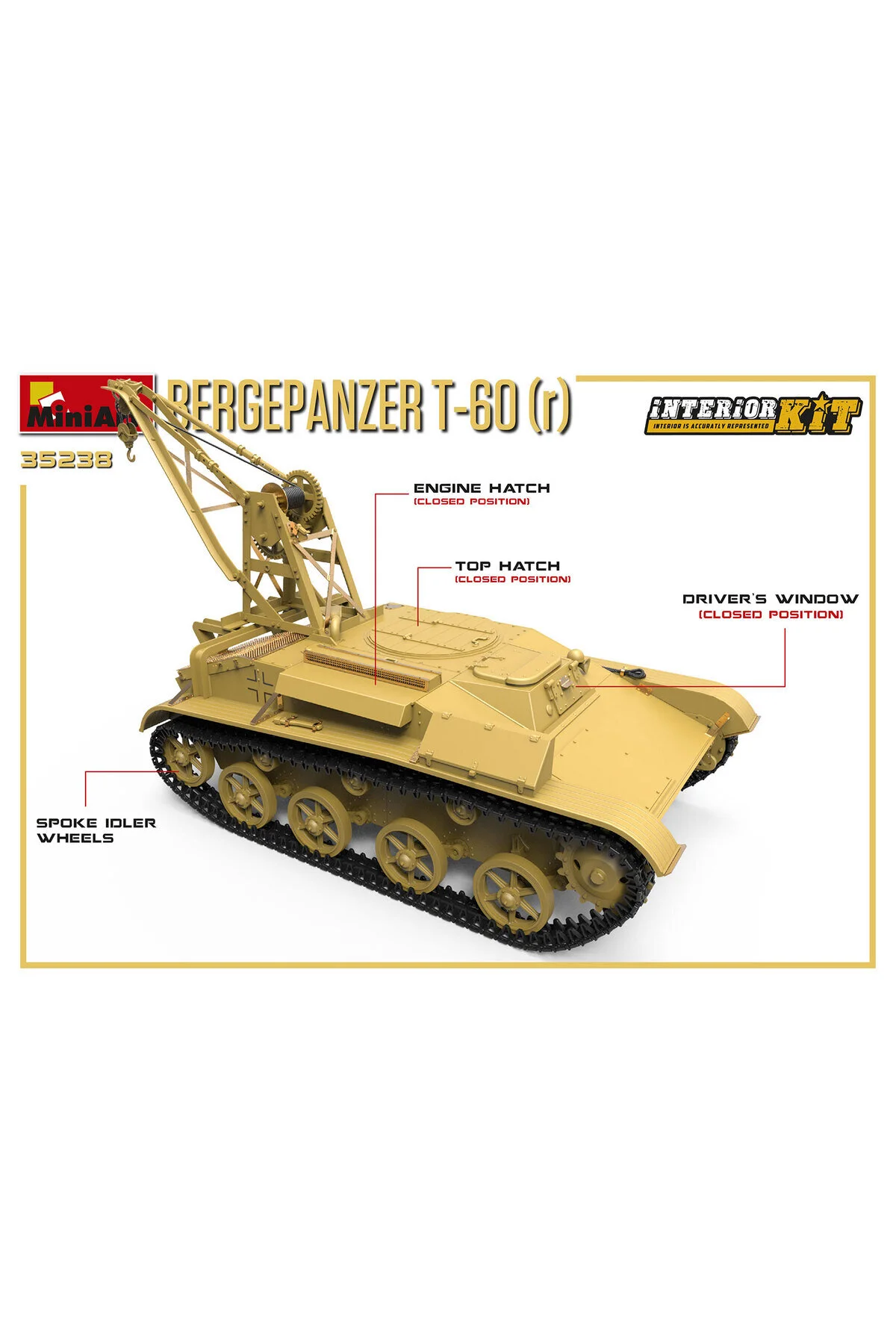 ماکت 1:35 T 60 R کیت داخلی MiniArt