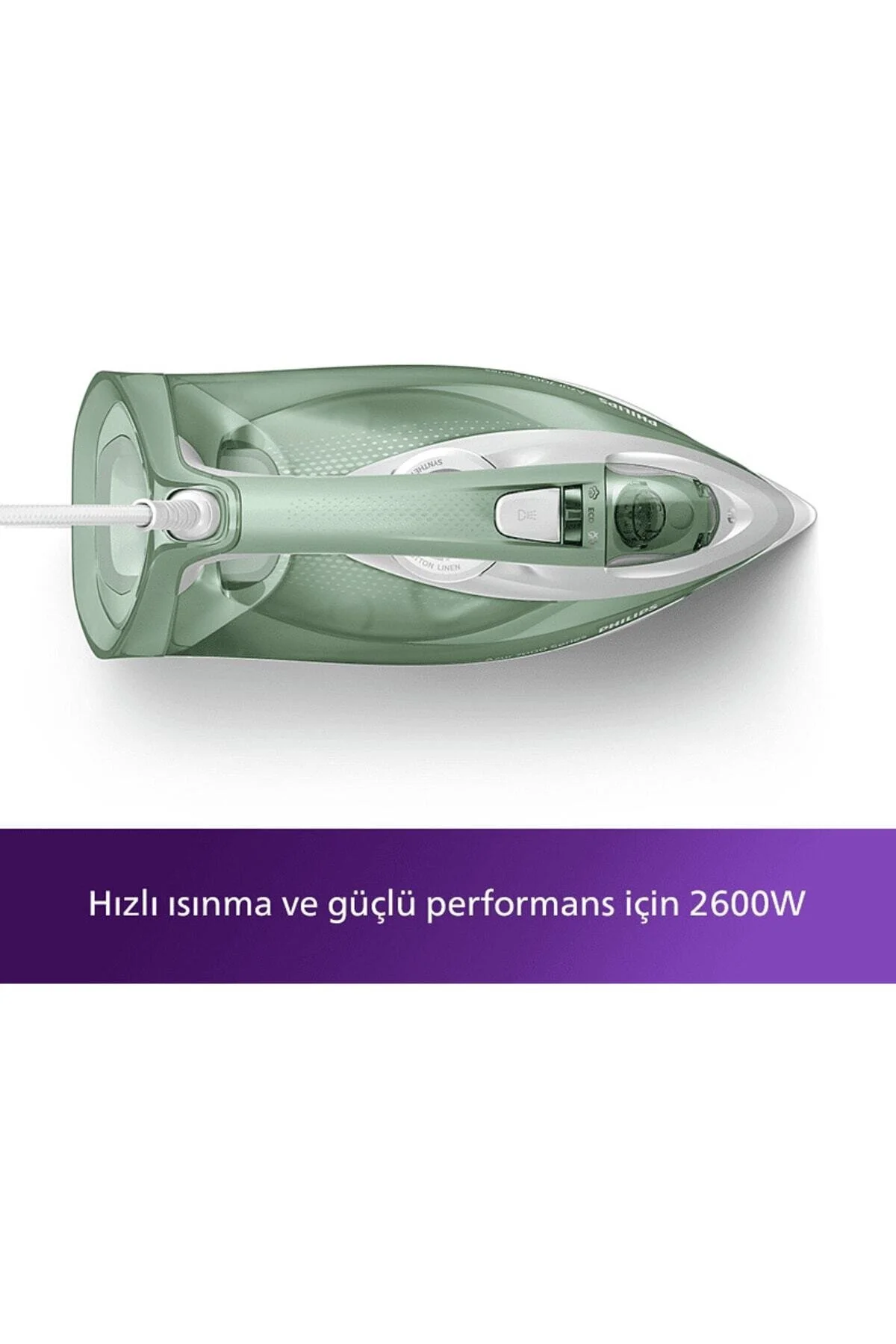 اتو بخار DST7012 70 7000 SERIES STEAM IRON DESERT GREEN GREY اورجینال Philips