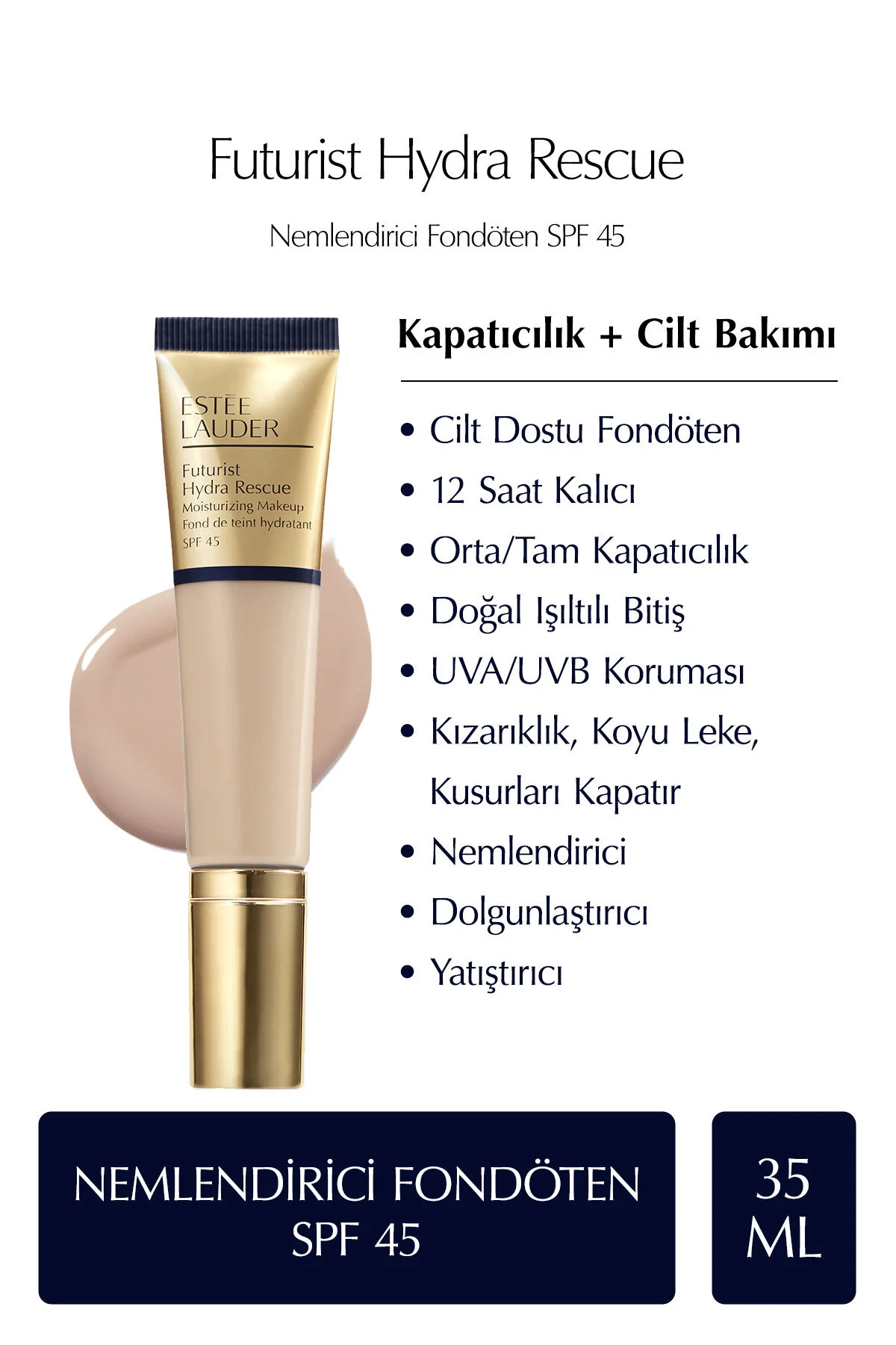 35 میلی لیتر پایه SPF 45 آب‌رسان: 2C1 پیور بیجمCZVG58 استی لادر Estee Lauder