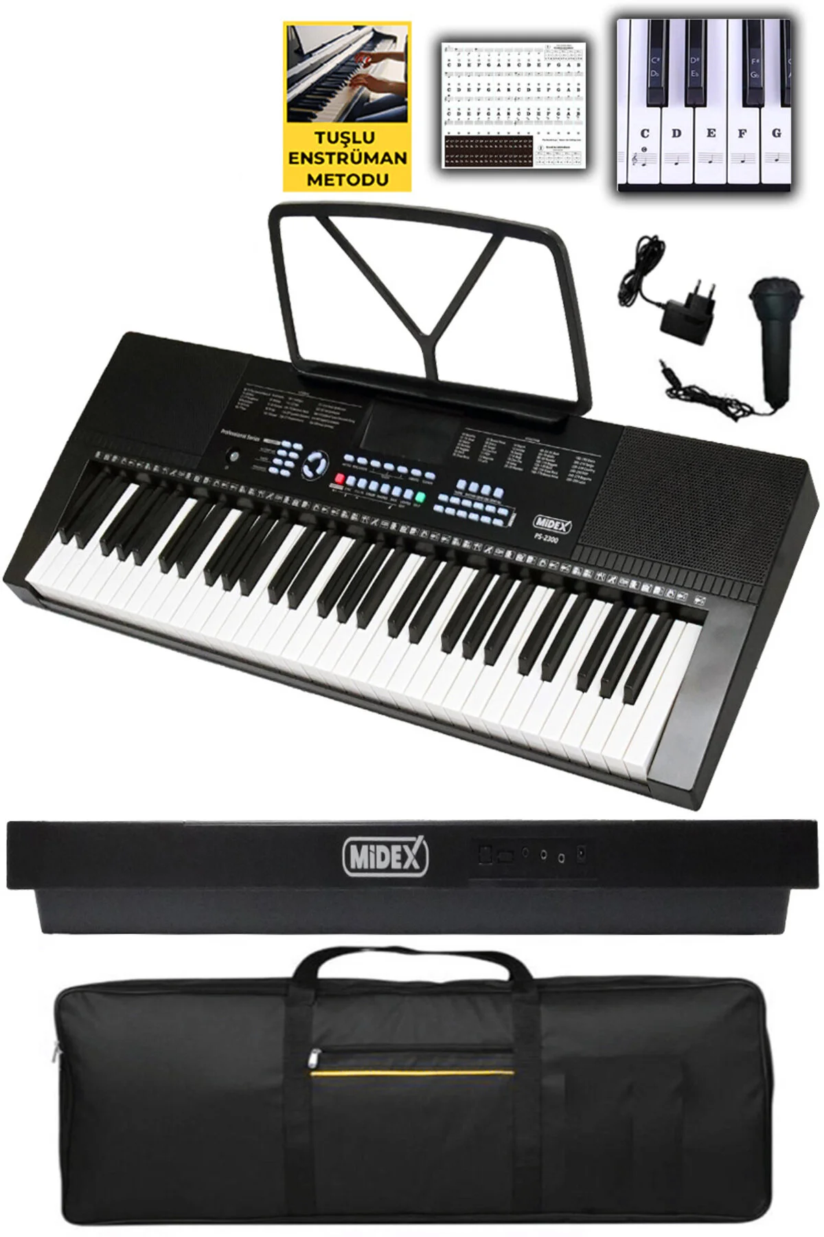 ارگ PS 2300BK 61 KEY ORG برای شروع کیفیت سیاه مناسب است Midex
