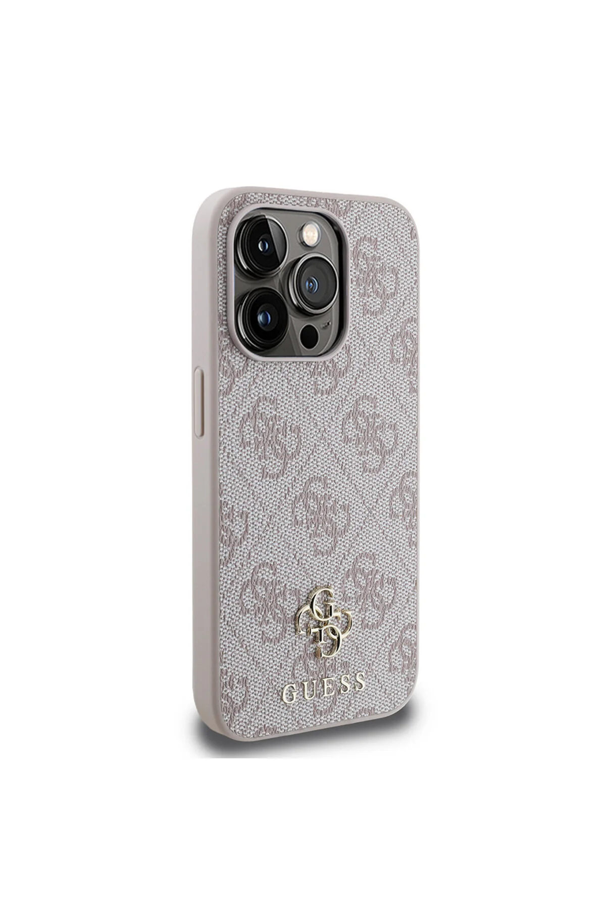 کاور و قاب سازگار IPHONE 15 PRO MAX GUESS MAGSAFE دارای مجوز با ویژگی شارژ کوچک 4G کلاسیک صورتی Guess