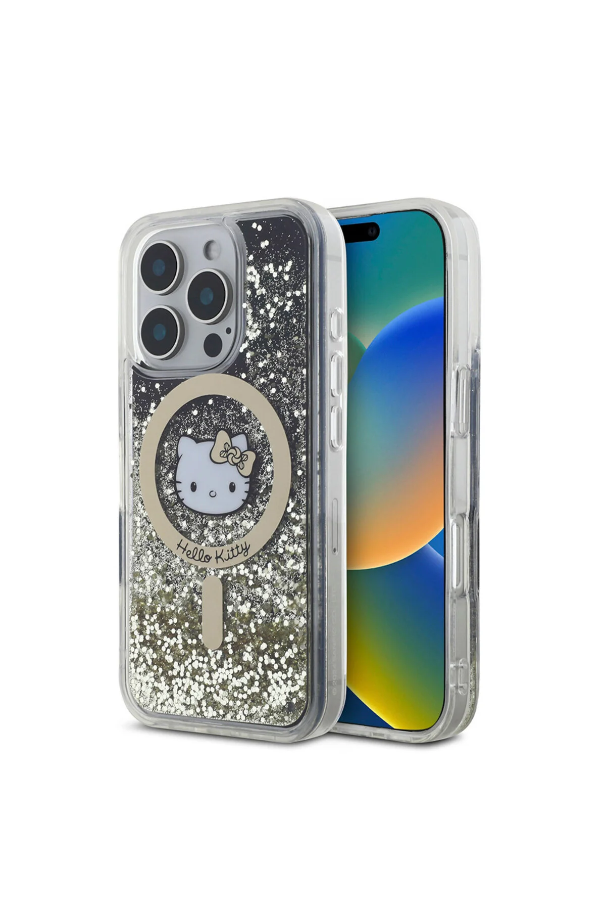 کاور و قاب مکس کیس سازگار با IPHONE 16 PRO HELLO KITTY دارای مجوز MAGSAFE برجسته IML PRINTING HEAD LOGO Hello Kitty
