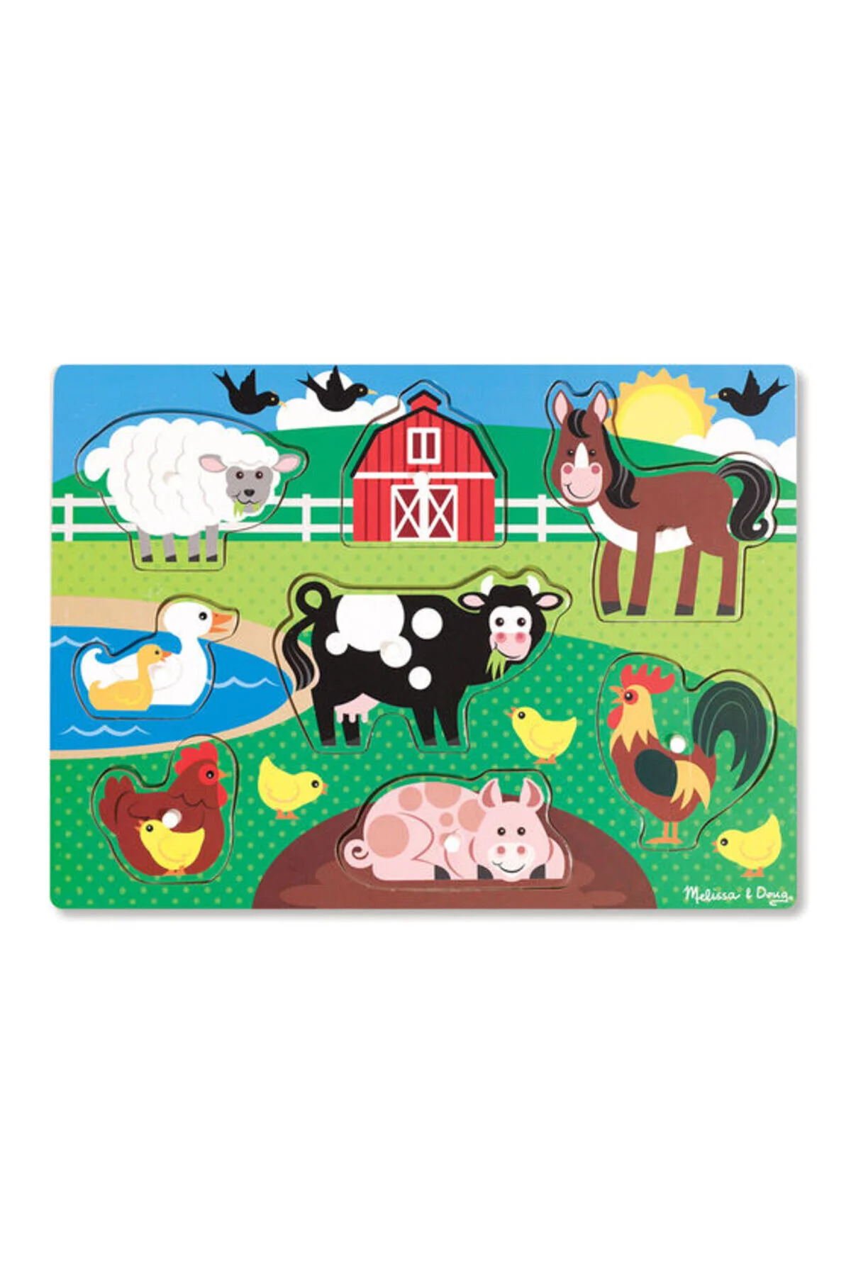 پازل ها و یاپبوزهای کودک ملیسا داگ باید مزرعه چوبی را نگه دارند Melissa & Doug Melissa & Doug