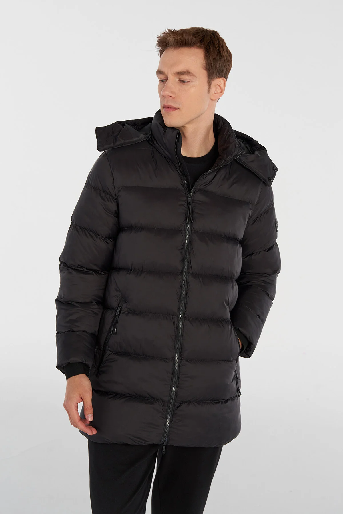 کاپشن ورزشی مشکی مردانه کتک هومل اورجینال hummel