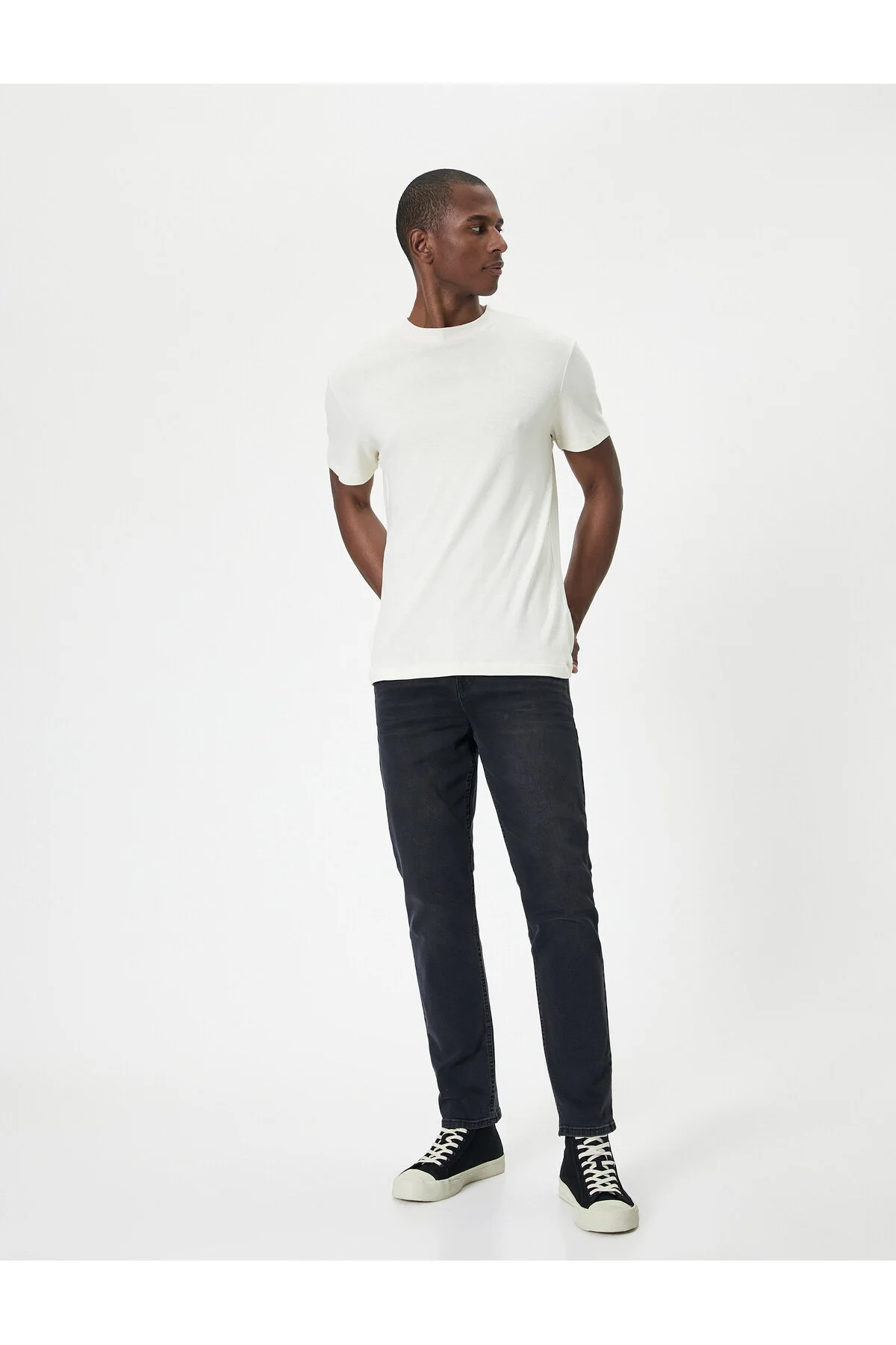 شلوار خاکستری مردانه BRAD SLIM FIT JEAN اورجینال Koton