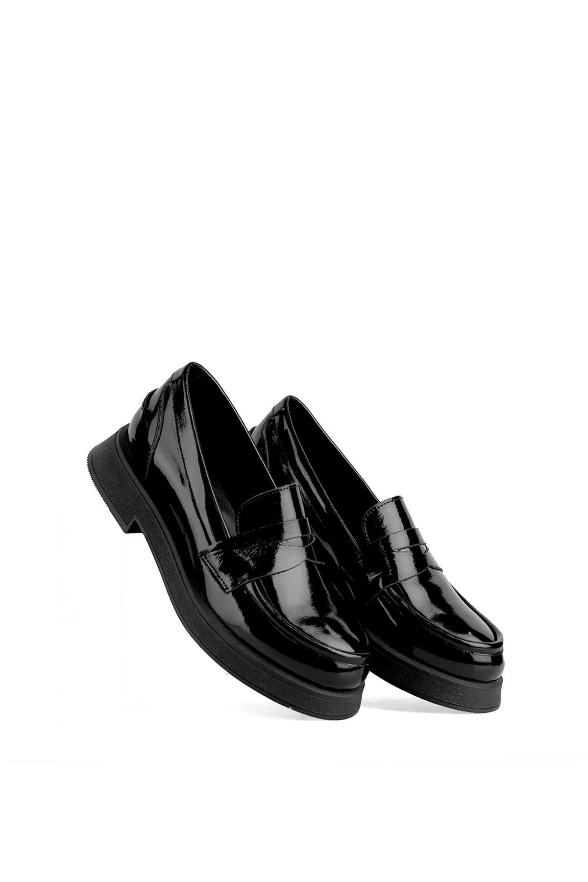 کفش کژوال روزانه مشکی زنانه ELITE RCHR33114 اصلی چرم چرمی سیاه Ayakkabı Fuarı