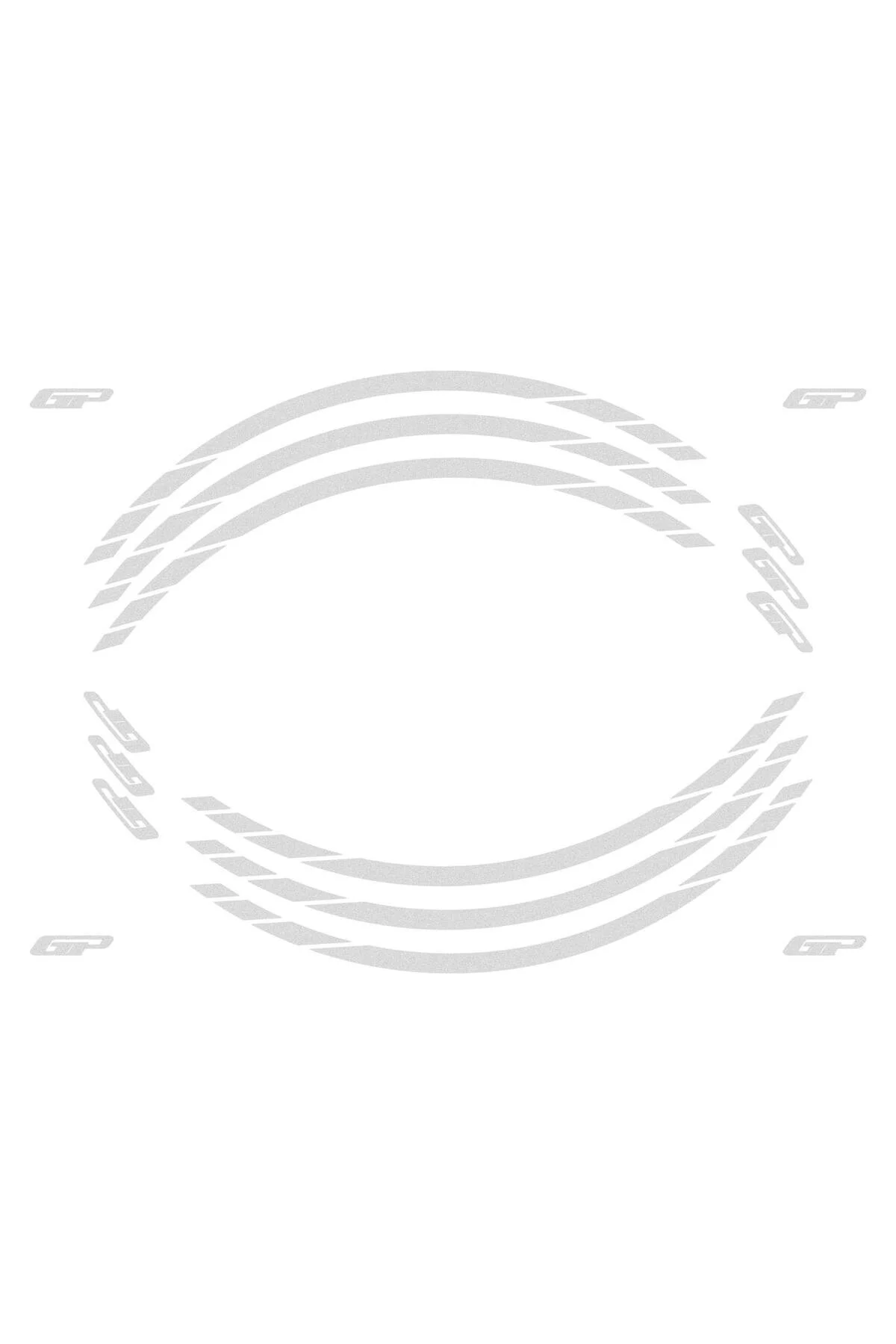 محافظ باک و برچسب GP COMPOSITE UNIVERSAL RIM STRIP بازتابی خاکستری 18 GP KOMPOZİT