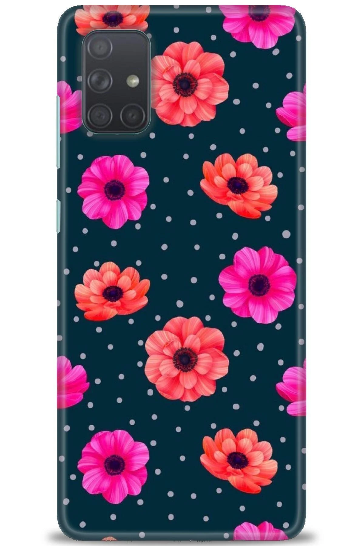 کاور و قاب چاپی HD SAMSUNG GALAXY A71 نقطه گل MRCİLETİSİM