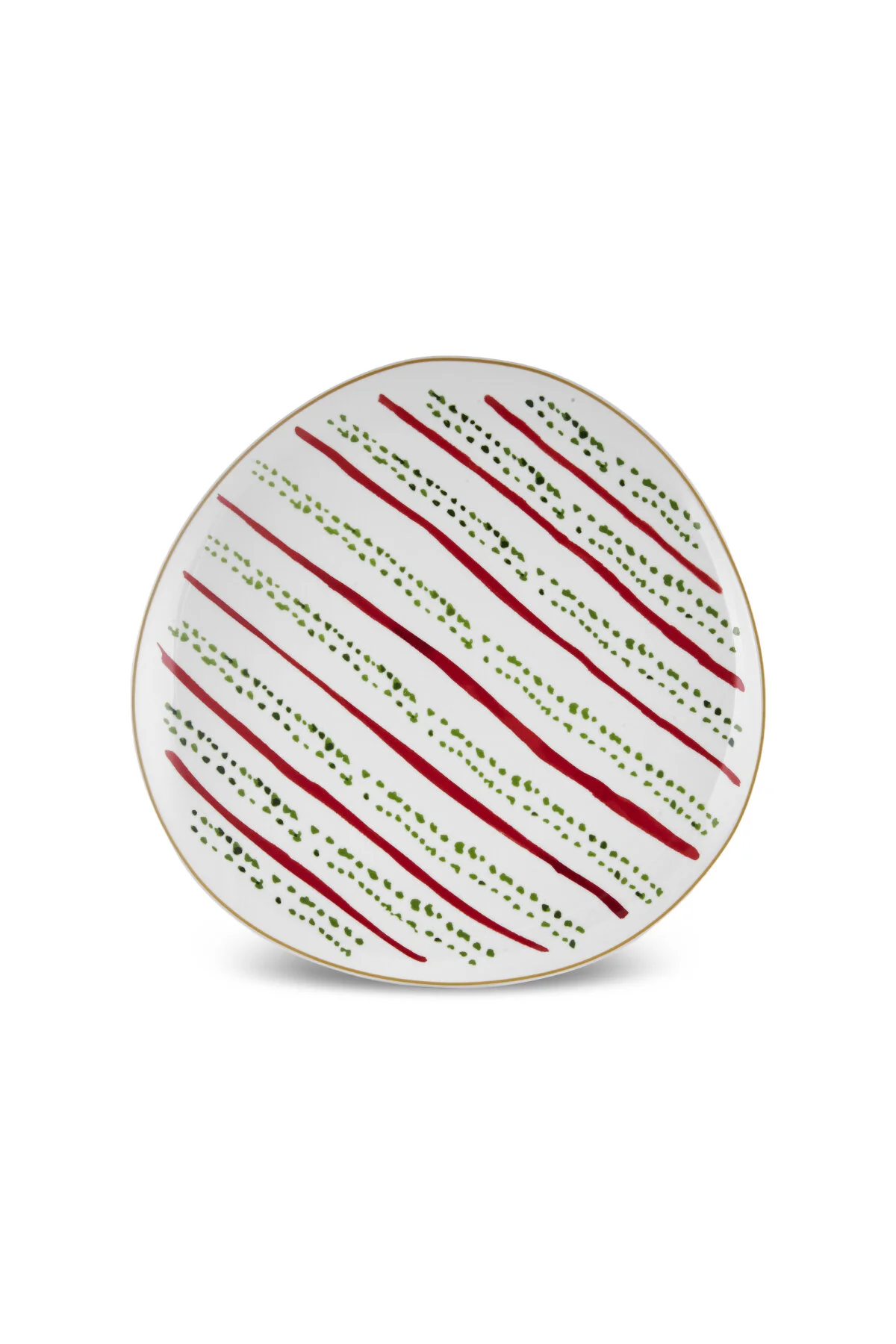 بشقاب سال نو کریسمس KOKINA GREEN CAKE PLATE 20.5 سانتی متر کاراجا Karaca