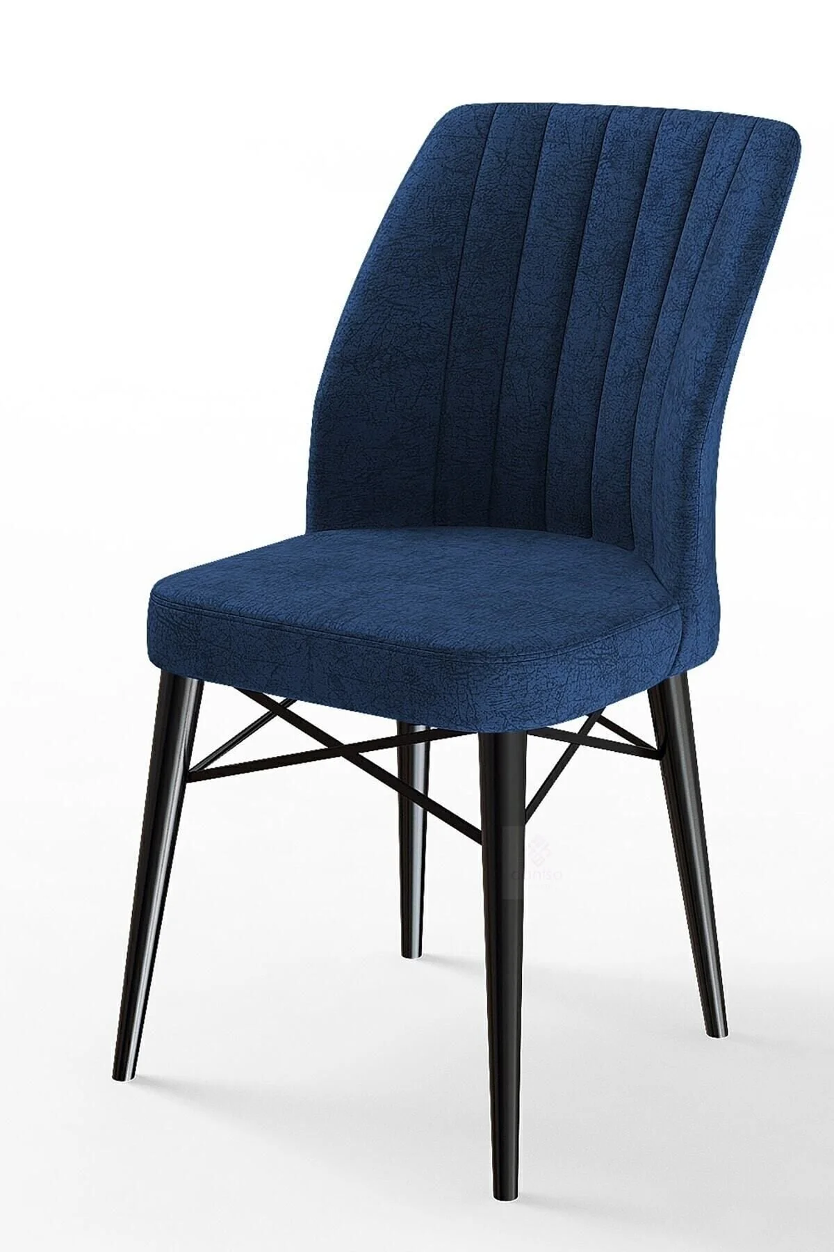 صندلی آشپزخانه FLEX SERIES 1 NAVY BLUE CLASS WALNUT GARGE Canisa Concept