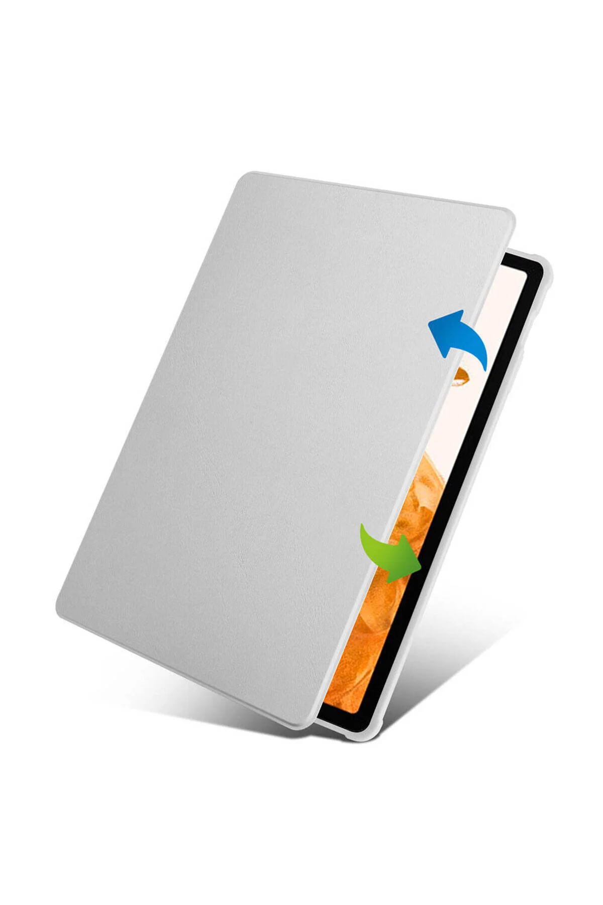 کاور تبلت GALAXY TAB S9+ PLUS 12.4.INCH SM قاب با محفظه قلم و پایه حرارتی چرخان آبی ekılıf