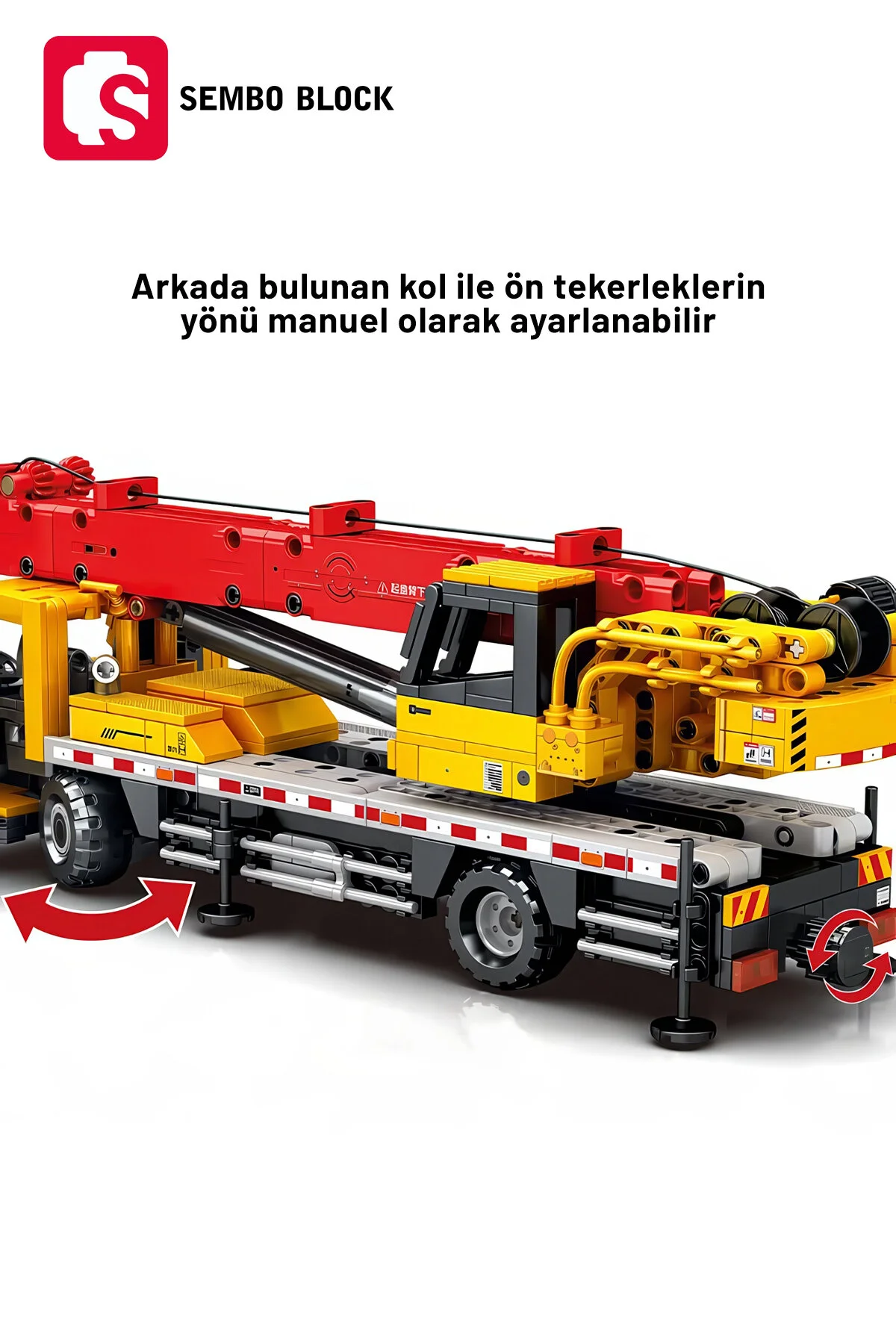 لگو و اسباب بازی های ساخت محور بلوک ساختمانی SANY LICENSED CRANE 991 PIECE سازگار با 712022 از ترکیه Sembo Block