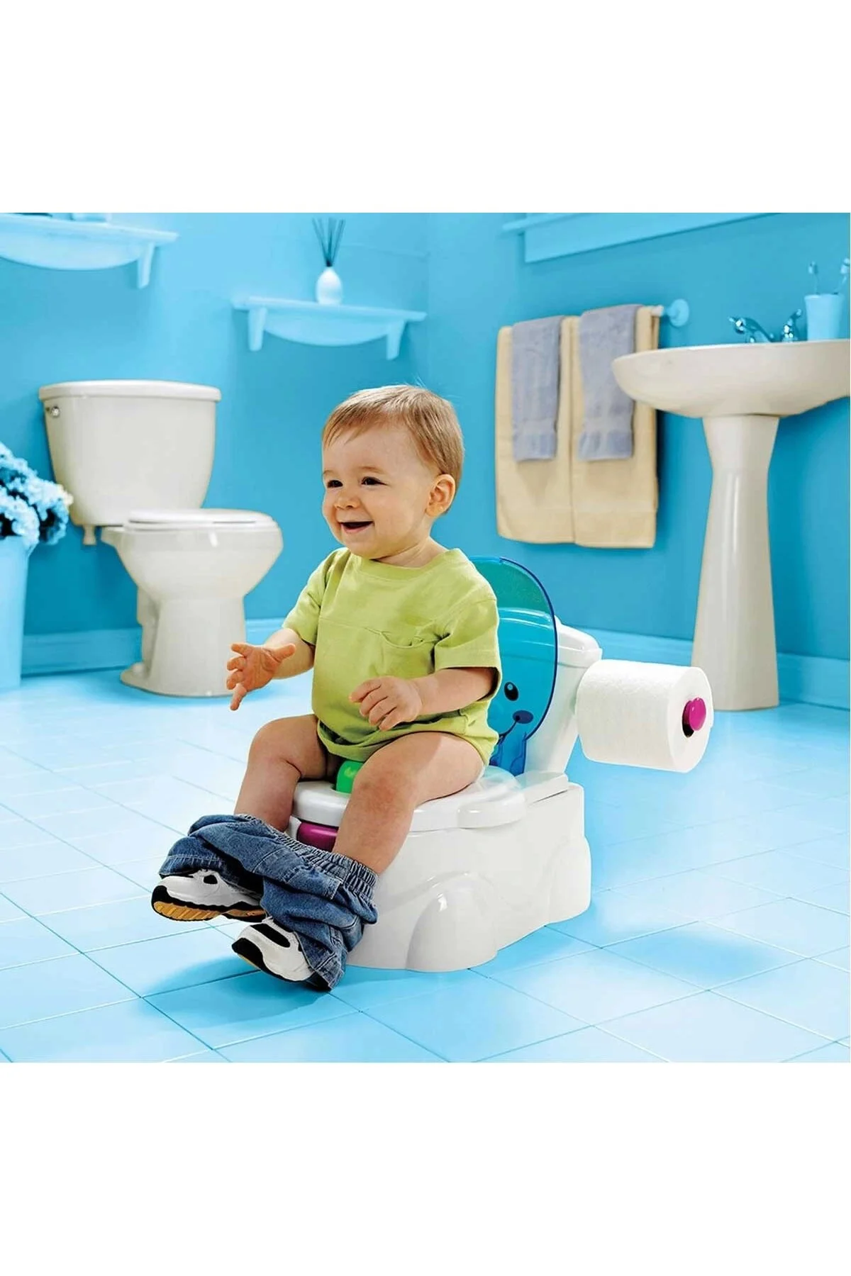 آداپتور توالت و لگن سفید تفریحی آموزشی اورجینال Fisher Price