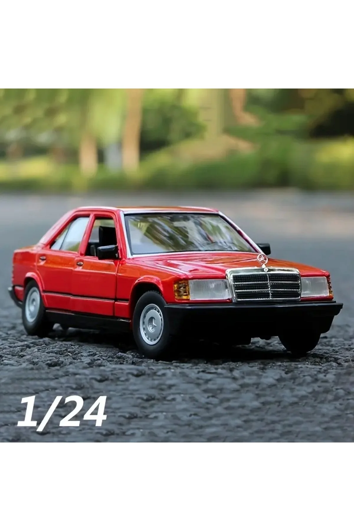 مدل خودرو 1 24 مرسدس بنز 190E 2.6 قرمز 17.7CM X 5.5CM 7.3CM اورجینال Burago