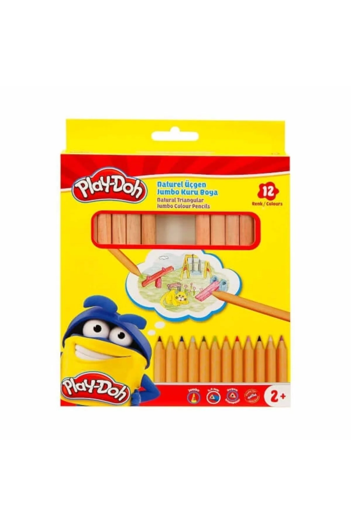 مداد رنگی PLAY DOH DRY PAINT TRIANGLE 12 رنگ Hasbro