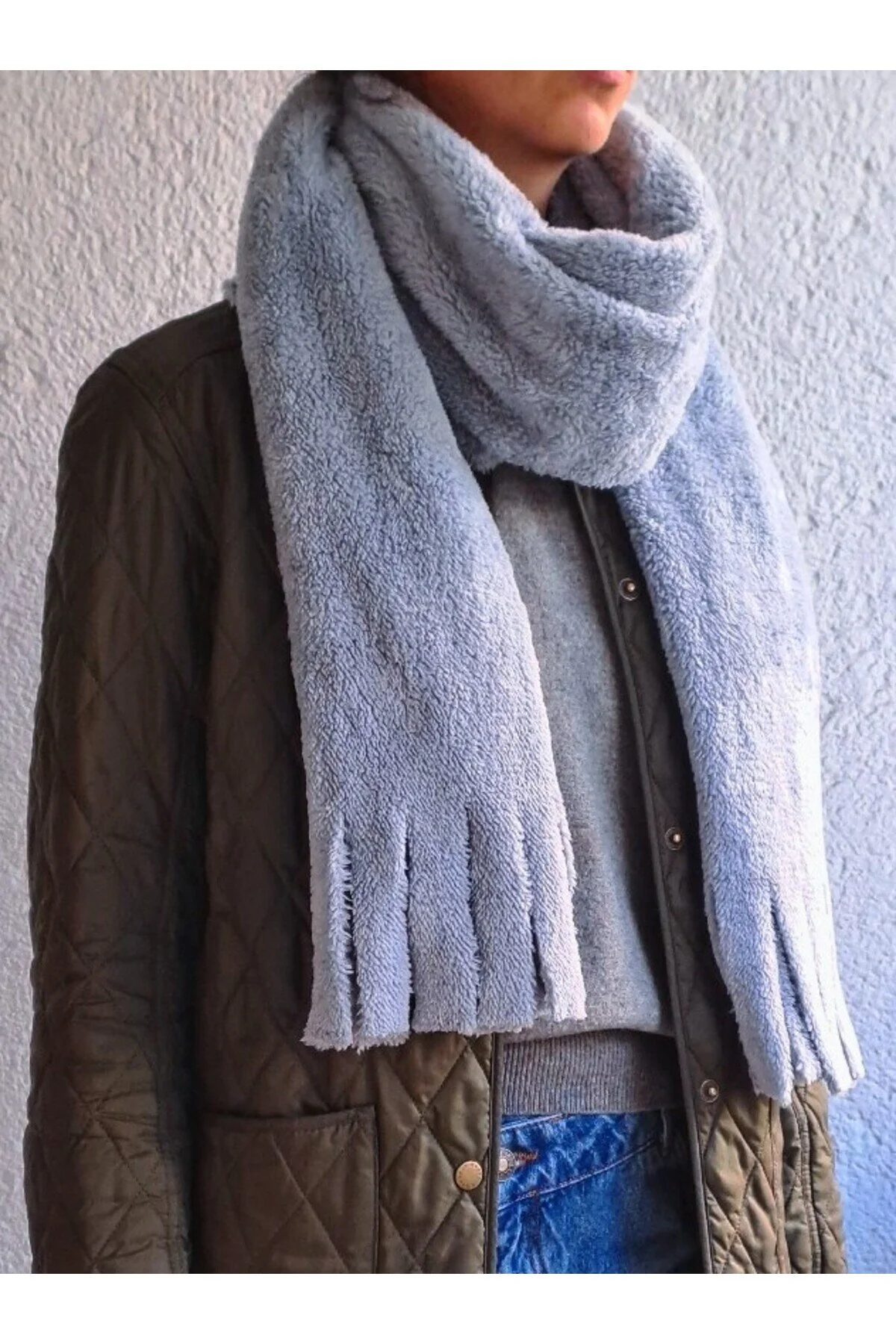 شال خاکستری زنانه روسری اورجینال GODE