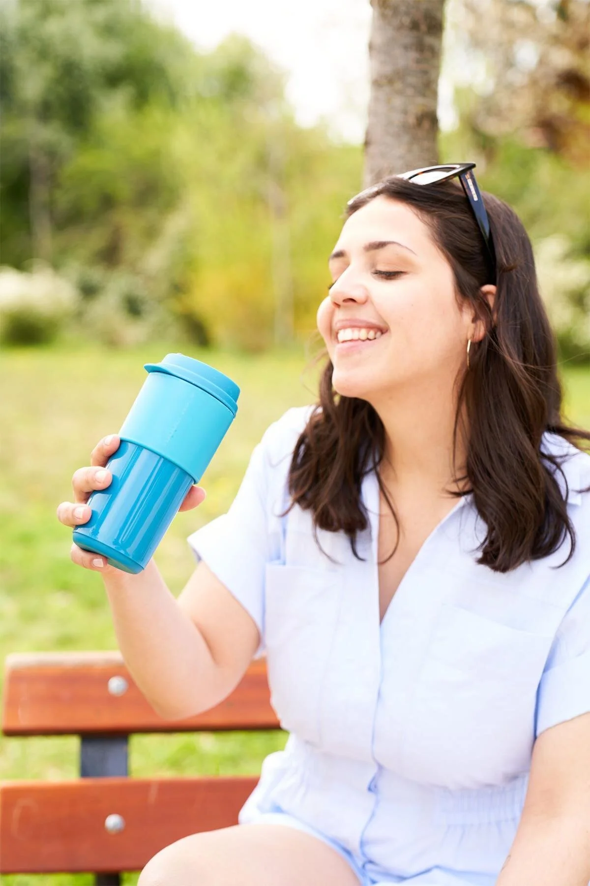 ماگ آبی 2 قطعه همیشه با من فنجان سولوک و ماتارا 490 میل  Tupperware
